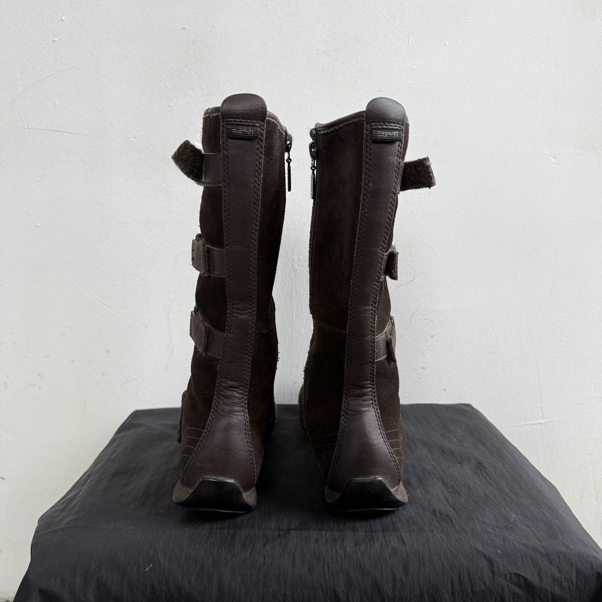 Esprit Esprit Y2K Suede Biker Knee High Boots Size US 6 / IT 36 - 9 Thumbnail