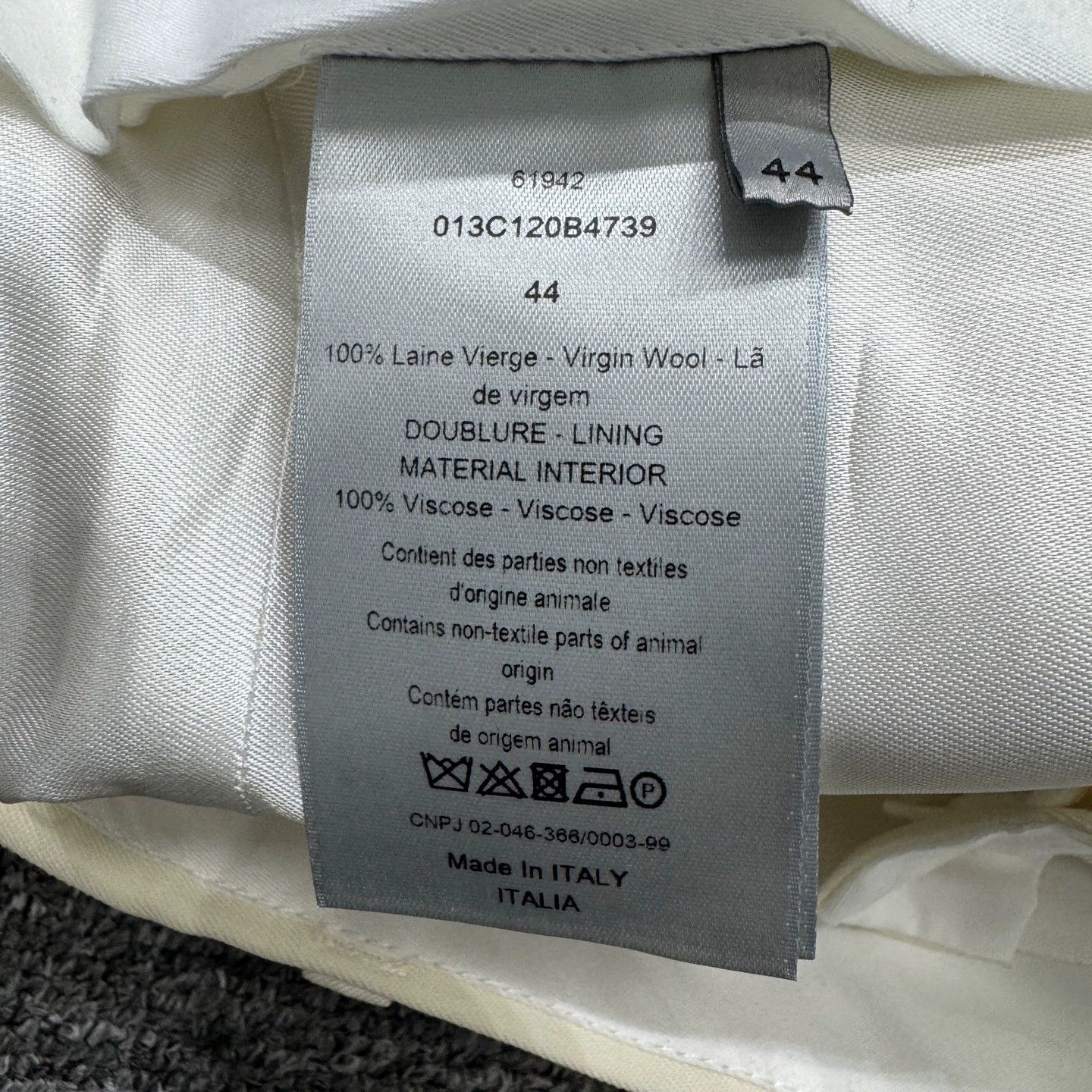 Dior Dior Off-White Wool Chinos 44 Size US 28 / EU 44 - 3 Thumbnail
