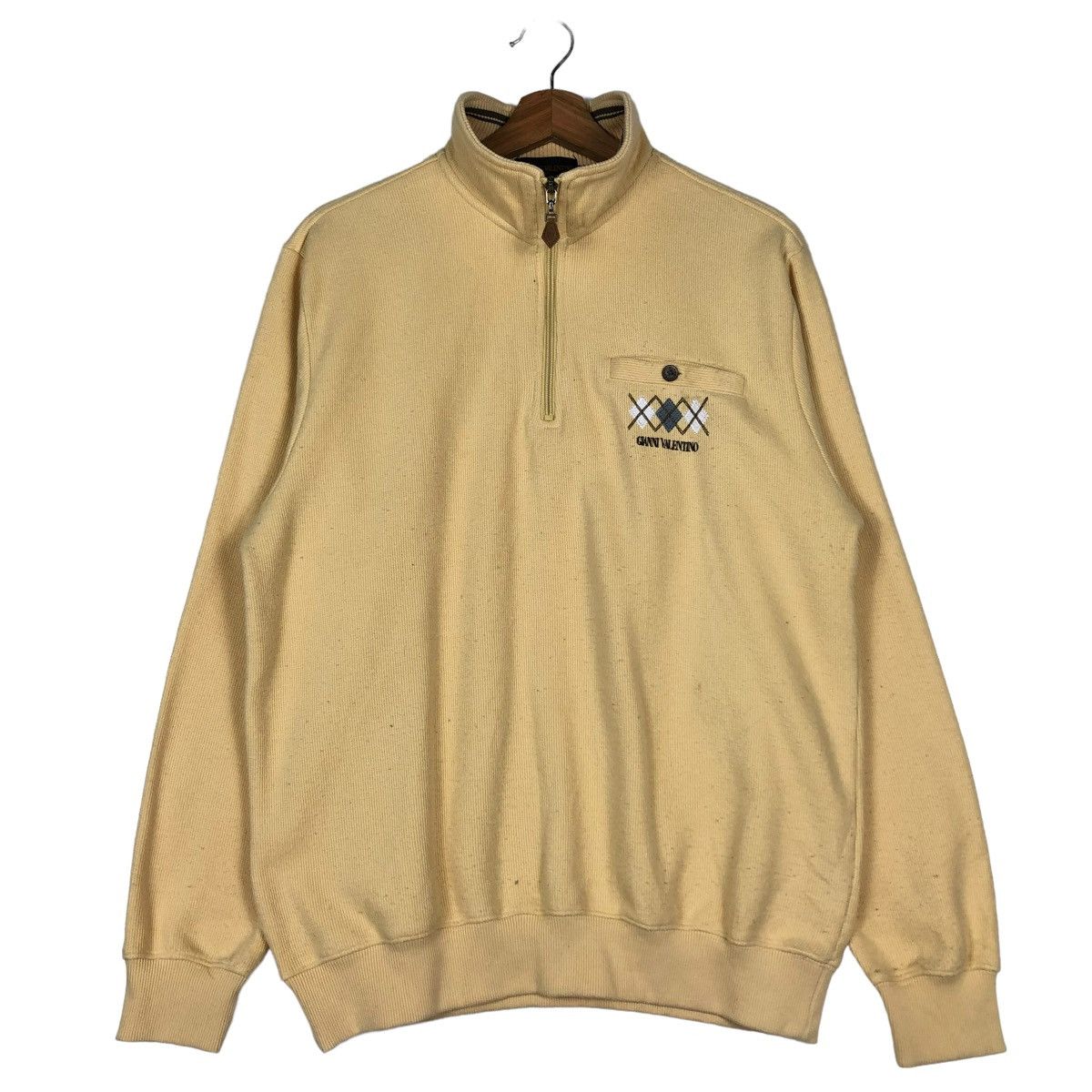 Japanese Brand VINTAGE HIGH COLLAR SWEATSHIRT GIANNI VALENTINO ISSEYMIYAKE Size US L / EU 52-54 / 3 - 1 Thumbnail
