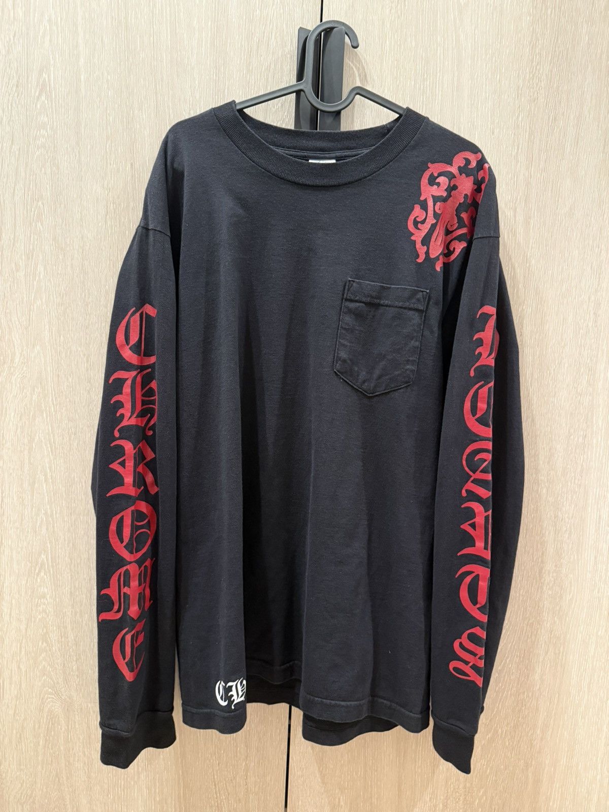 Chrome Hearts Crazy Faded Vintage 90s Chrome Hearts Floral LS Tee