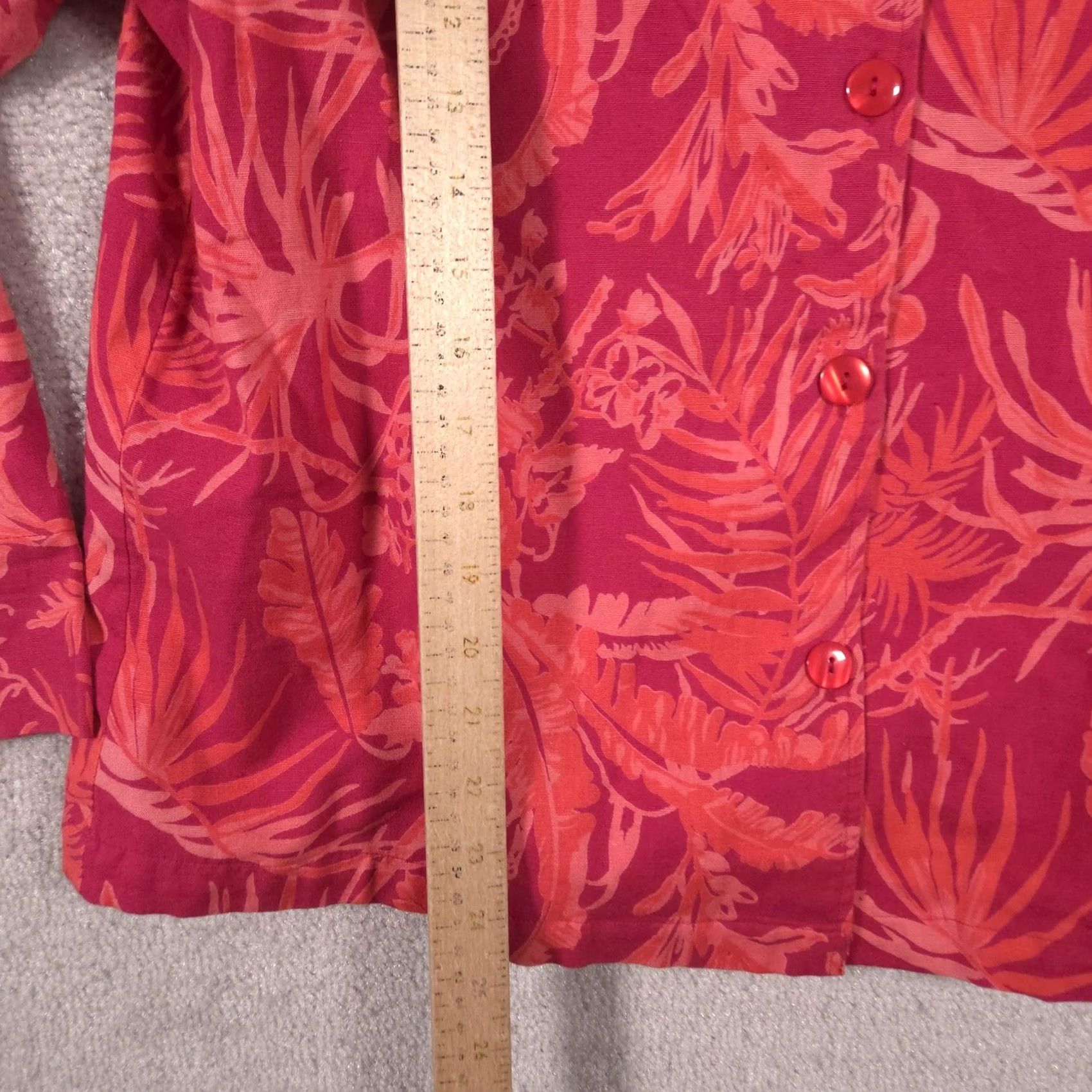 Coldwater Creek Coldwater Creek Shirt Womens L Pink Floral Tropical Button Front Lined Top Size L / US 10 / IT 46 - 7 Thumbnail