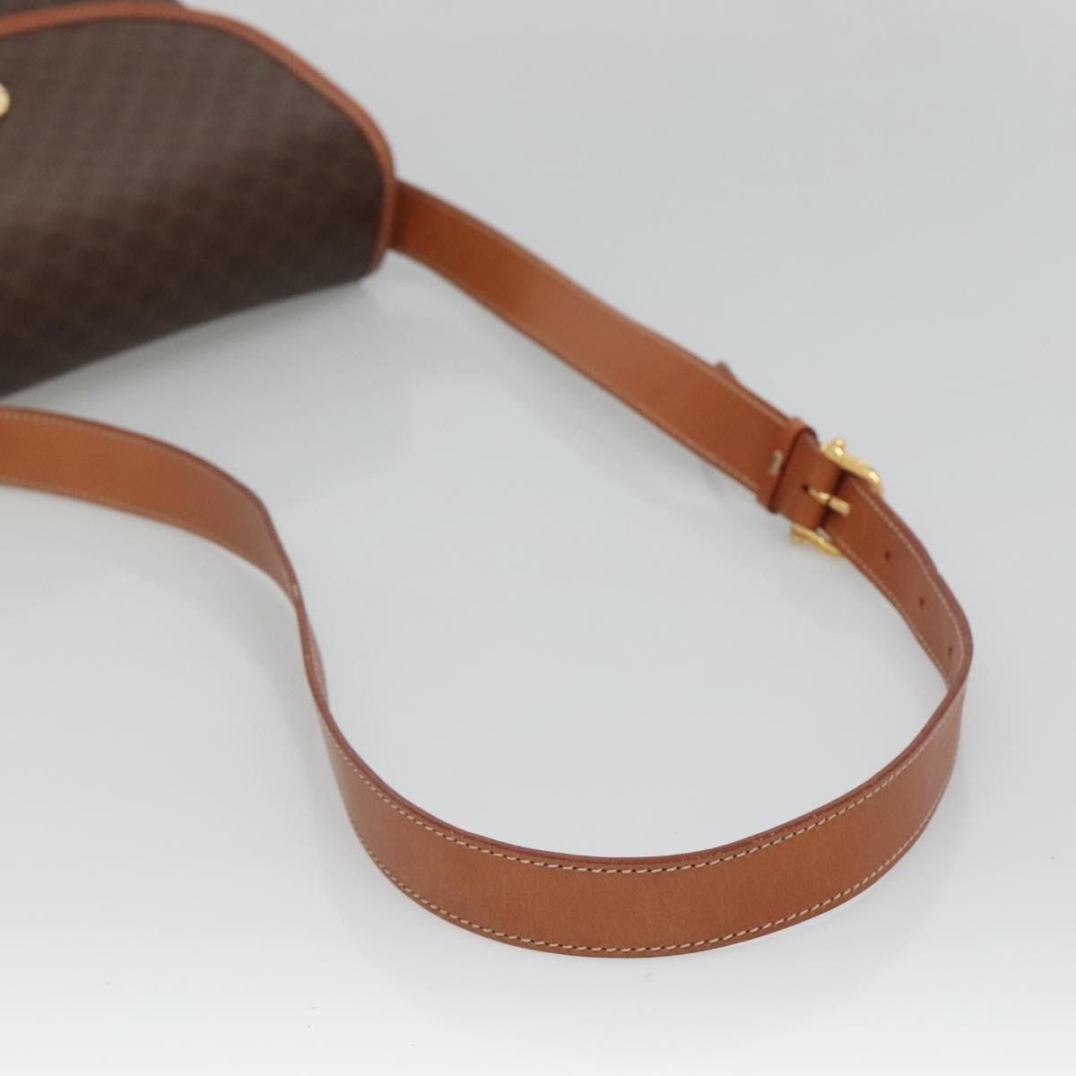 Celine CELINE Macadam Canvas Shoulder Bag Pvc Brown Gold Size ONE SIZE - 7 Thumbnail