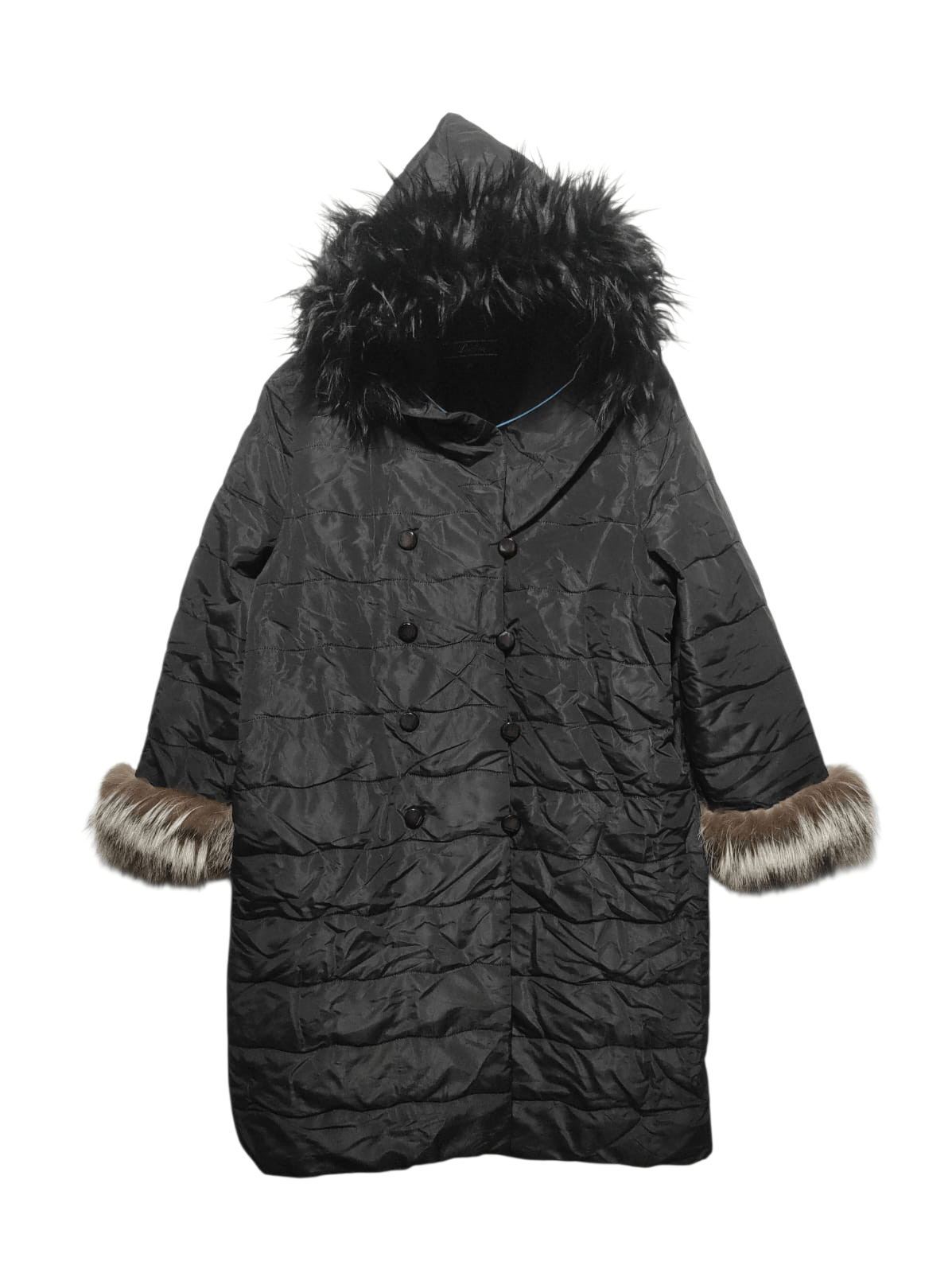 Japanese Brand Leilian made in Japan fur down puffer hoodie Jacket Size L / US 10 / IT 46 - 1 Thumbnail