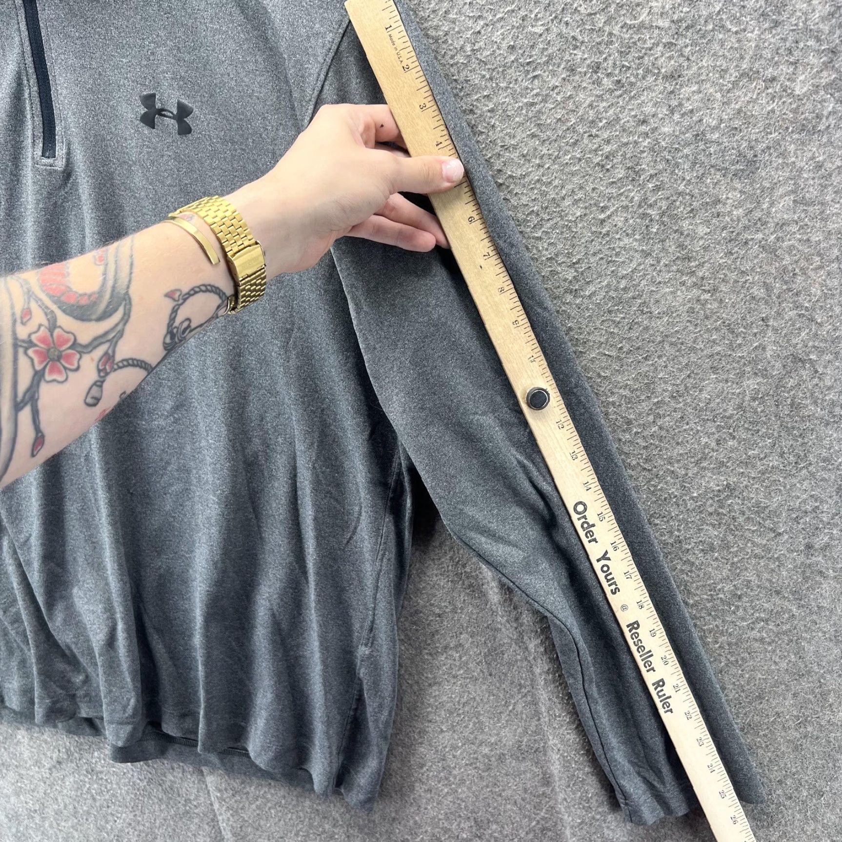 Under Armour Under Armour Shirt Mens 2XL Gray HeatGear 1/4 Zip Pullover Loose Fit Long Sleeve Mock Neck Athletic Gym Training Womens? Size US XXL / EU 58 / 5 - 3 Thumbnail