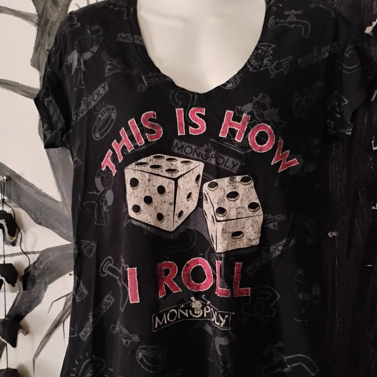 Vintage Monopoly T-shirt size Large *THIS IS HOW I ROLL* Vintage Size L / US 10 / IT 46 - 1 Thumbnail