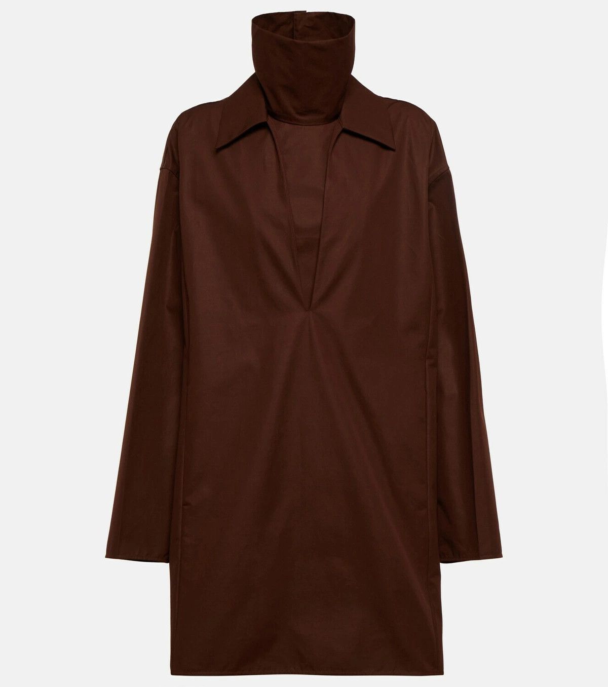 Jil Sander o1y0925 Mini Dress in Chocolate Brown Size M / US 6-8 / IT 42-44 - 1 Thumbnail