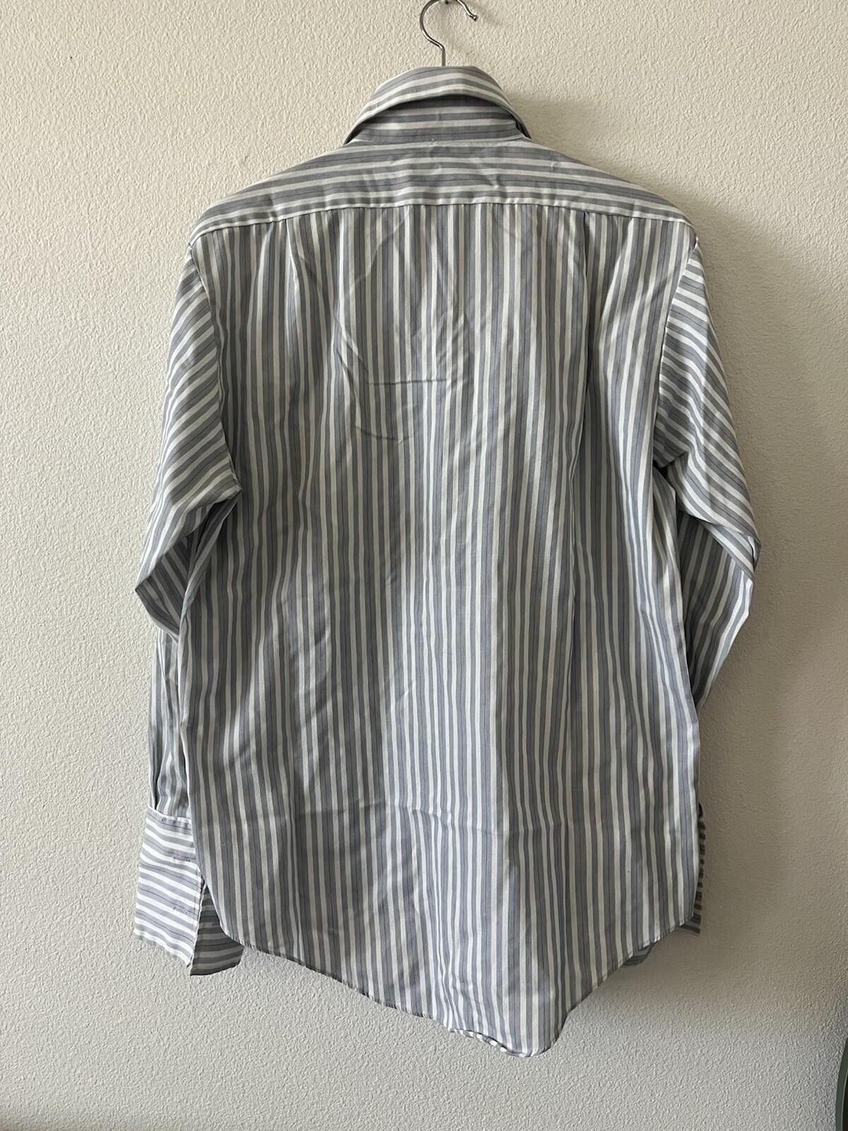 Kartik Research Vintage Kmart Permanent Press Striped Dress Shirt 15.5 Size 44R - 3 Thumbnail