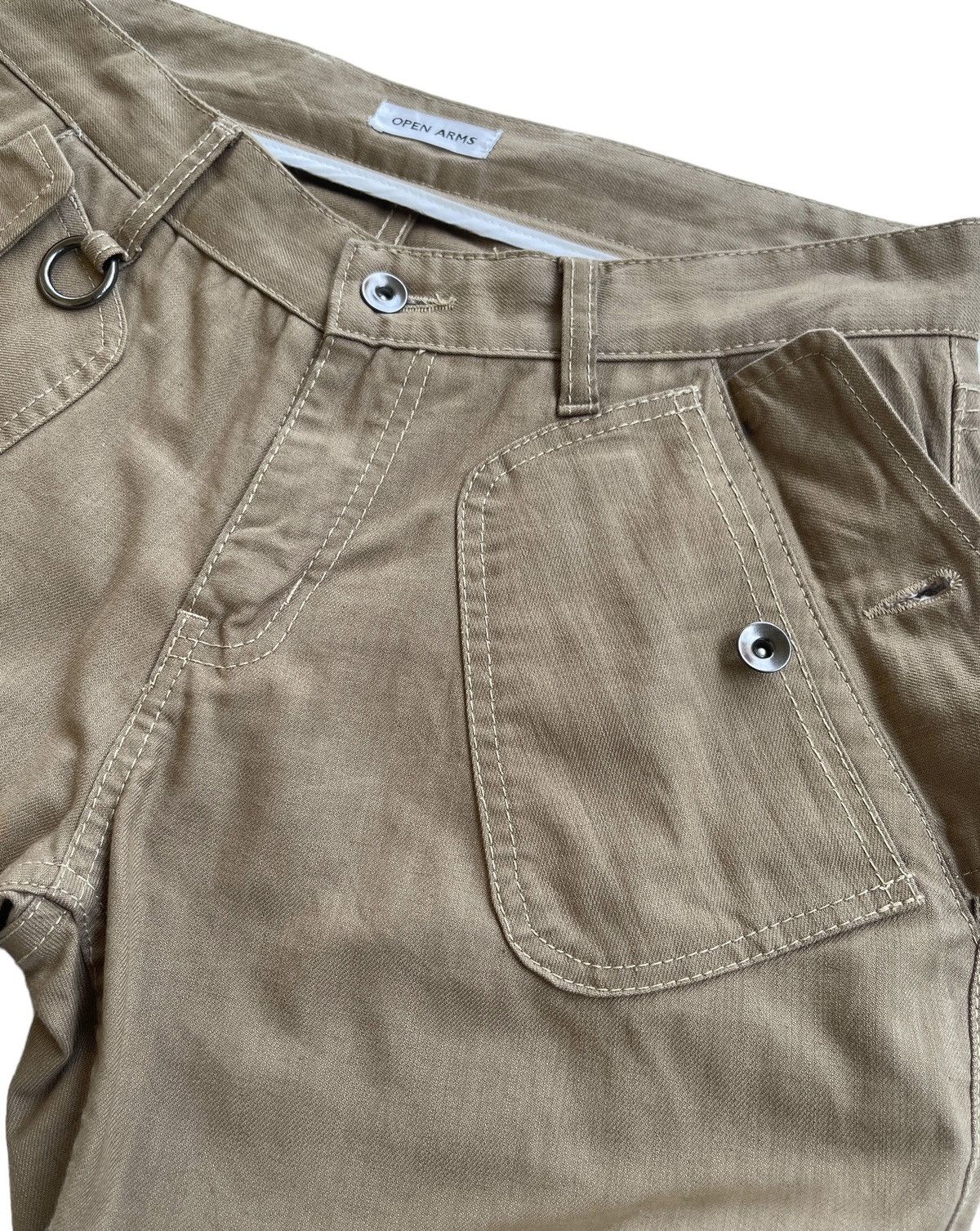 Japanese Brand Open Arms Flare Cargo Multipocket Pants Size US 32 / EU 48 - 14 Thumbnail