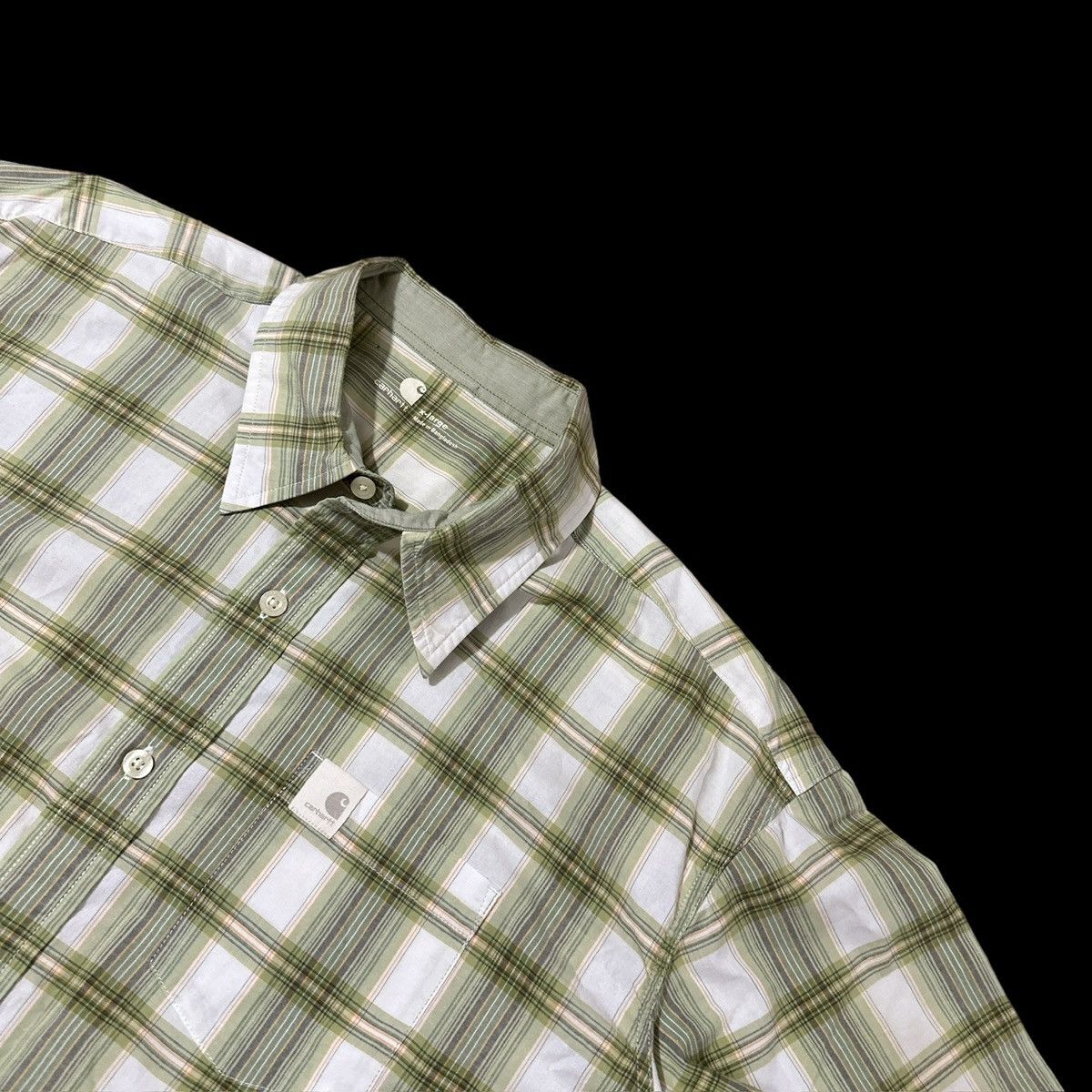 Carhartt carhartt button down shirt men’s xl green White striped Size US XL / EU 56 / 4 - 4 Thumbnail
