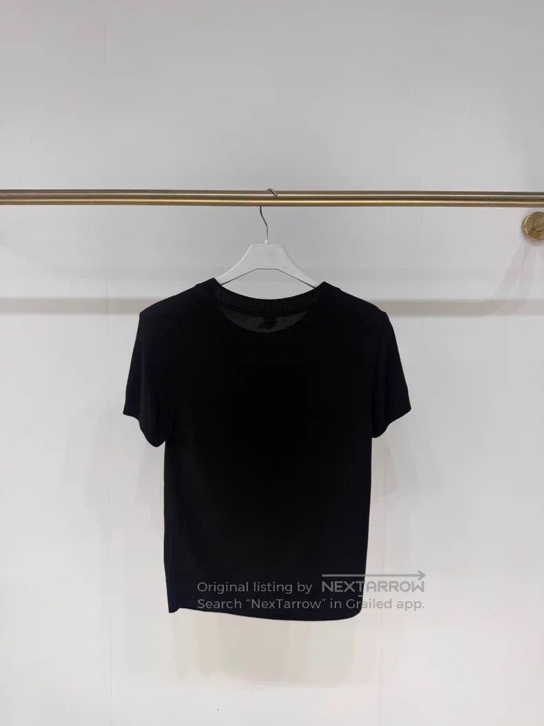Hermes Hermes Knitted Decor Knit Short Sleeve Top Size XS / US 0-2 / IT 36-38 - 2 Thumbnail