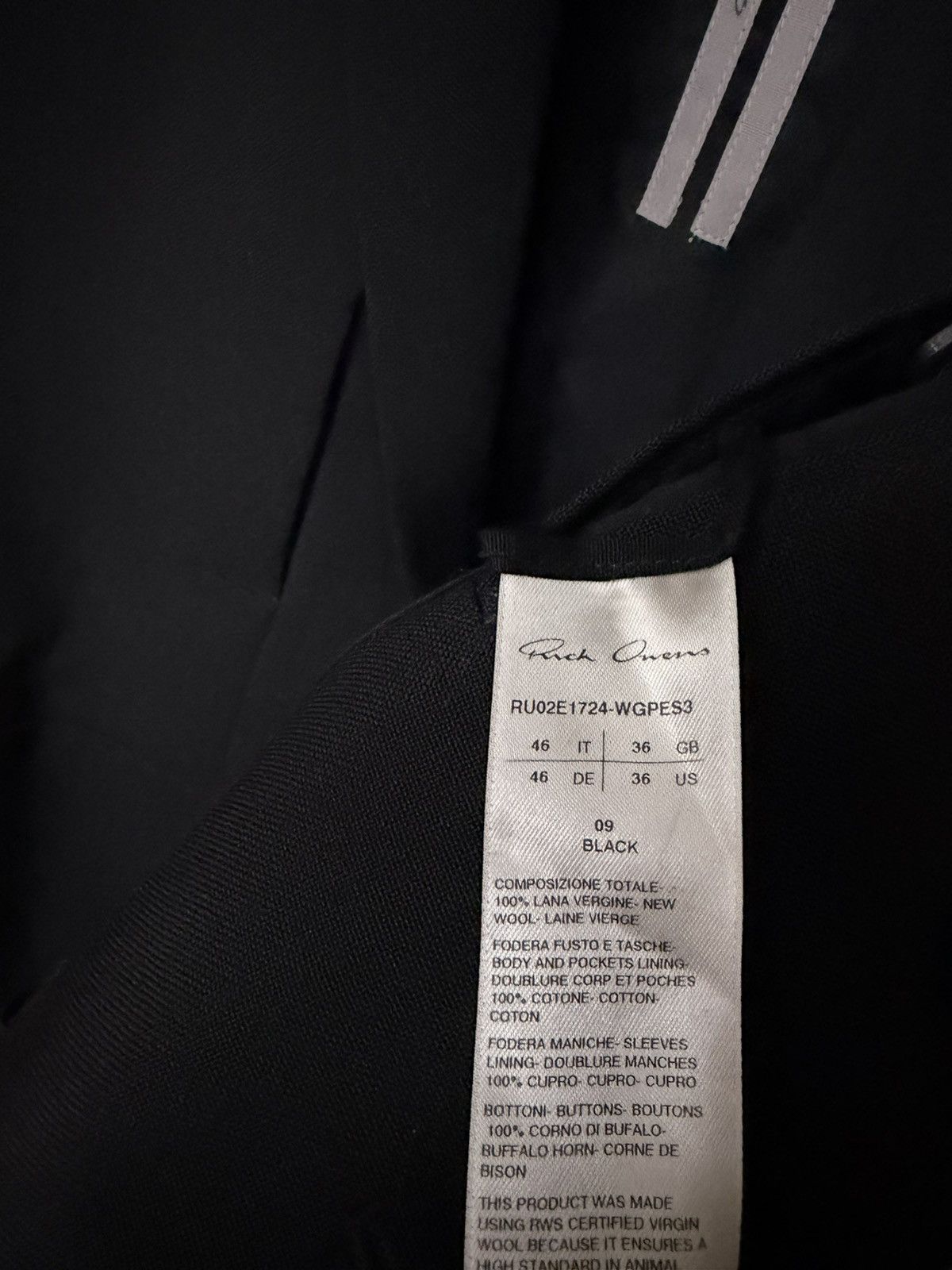 Rick Owens RICK OWENS FW25 CONCORDIANS FOGPOCKET SOFT SOFT BLAZER Size 46L - 3 Thumbnail