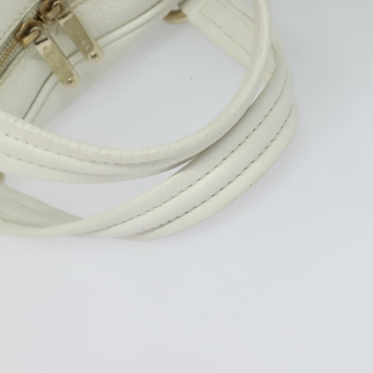 Celine CELINE Hand Bag Leather White Gold Size ONE SIZE - 7 Thumbnail