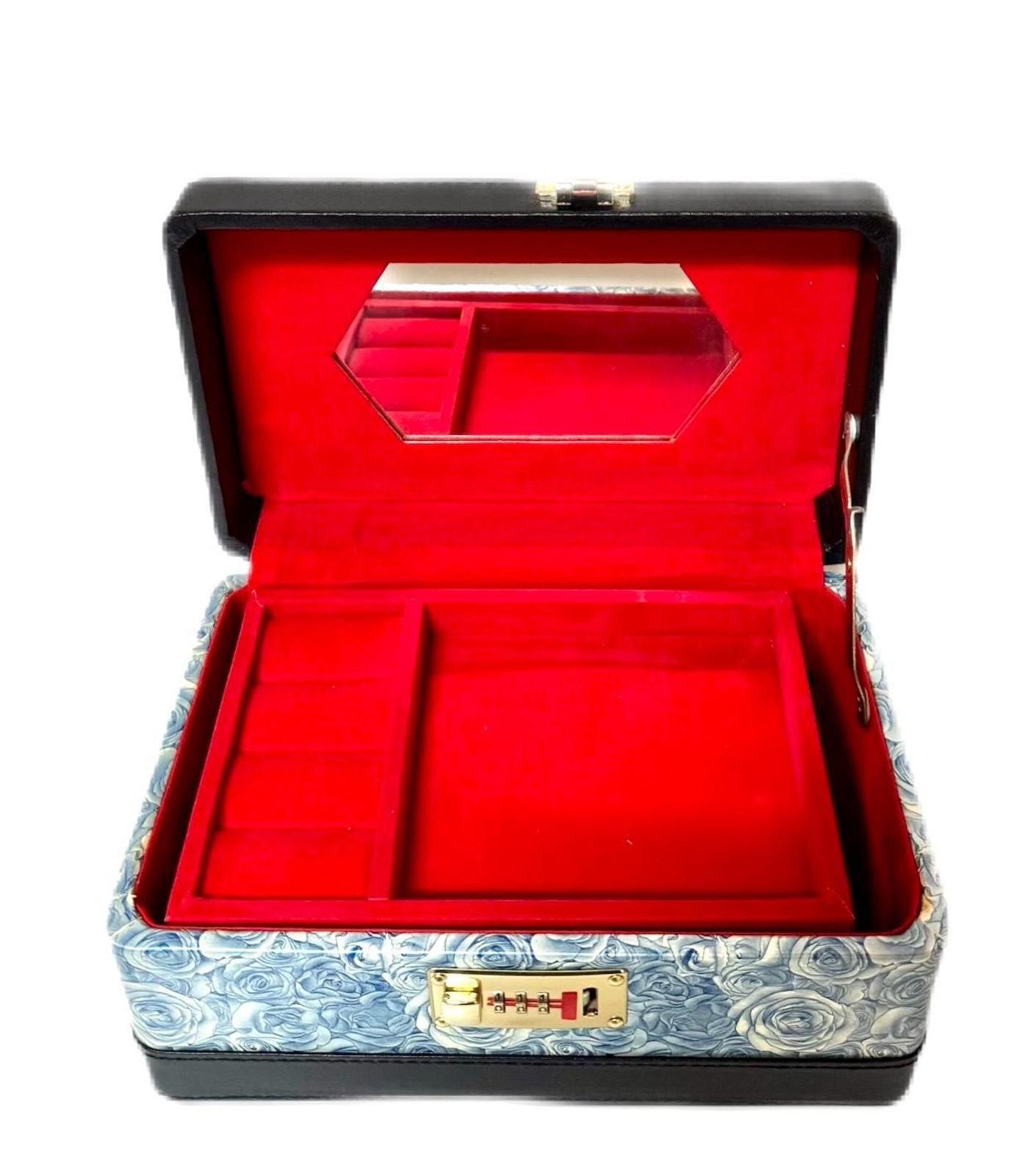 Other Jewelry Briefcase Box Floral Pattern w/Handle & Metal Clasp Size ONE SIZE - 2 Thumbnail