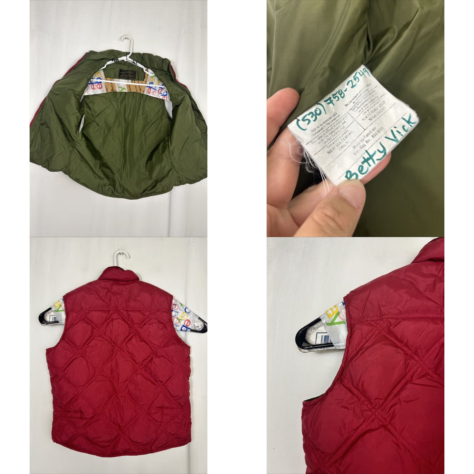 Eddie Bauer VINTAGE Eddie Bauer Womens Vest Full Zip Quilted Down Puffer Red L Size L / US 10 / IT 46 - 8 Thumbnail