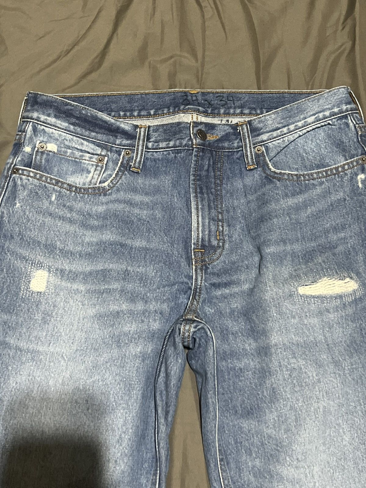 Other Unbranded Distressed Blue Denim Size US 32 / EU 48 - 3 Thumbnail