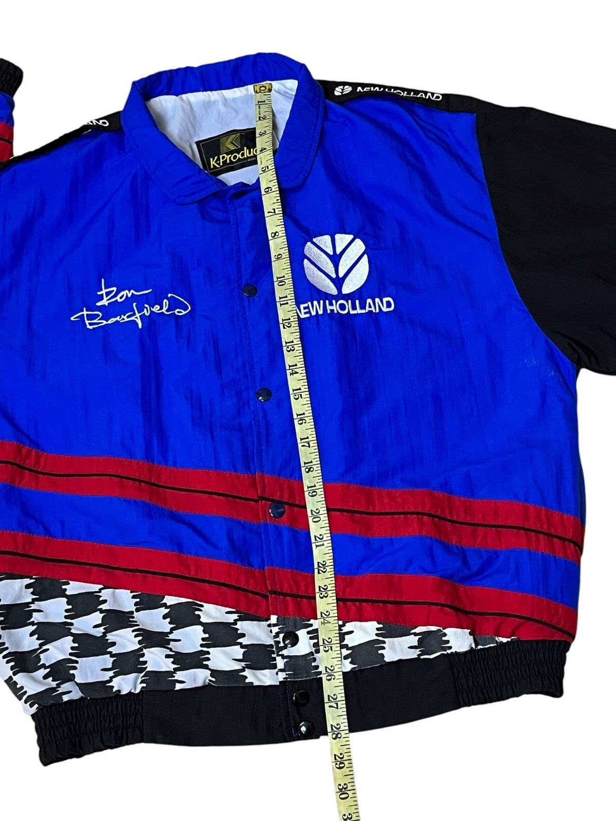 NASCAR VINTAGE 90s NASCAR NEW HOLLAND RACING “RON BARFIELD” JACKET Size US XL / EU 56 / 4 - 18 Thumbnail
