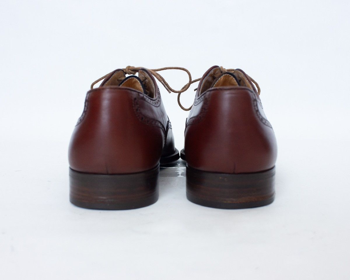 Salvatore Ferragamo Salvatore Ferragamo Brown Leather Oxford Cap Toe Brogue Size US 9.5 / EU 42-43 - 6 Thumbnail
