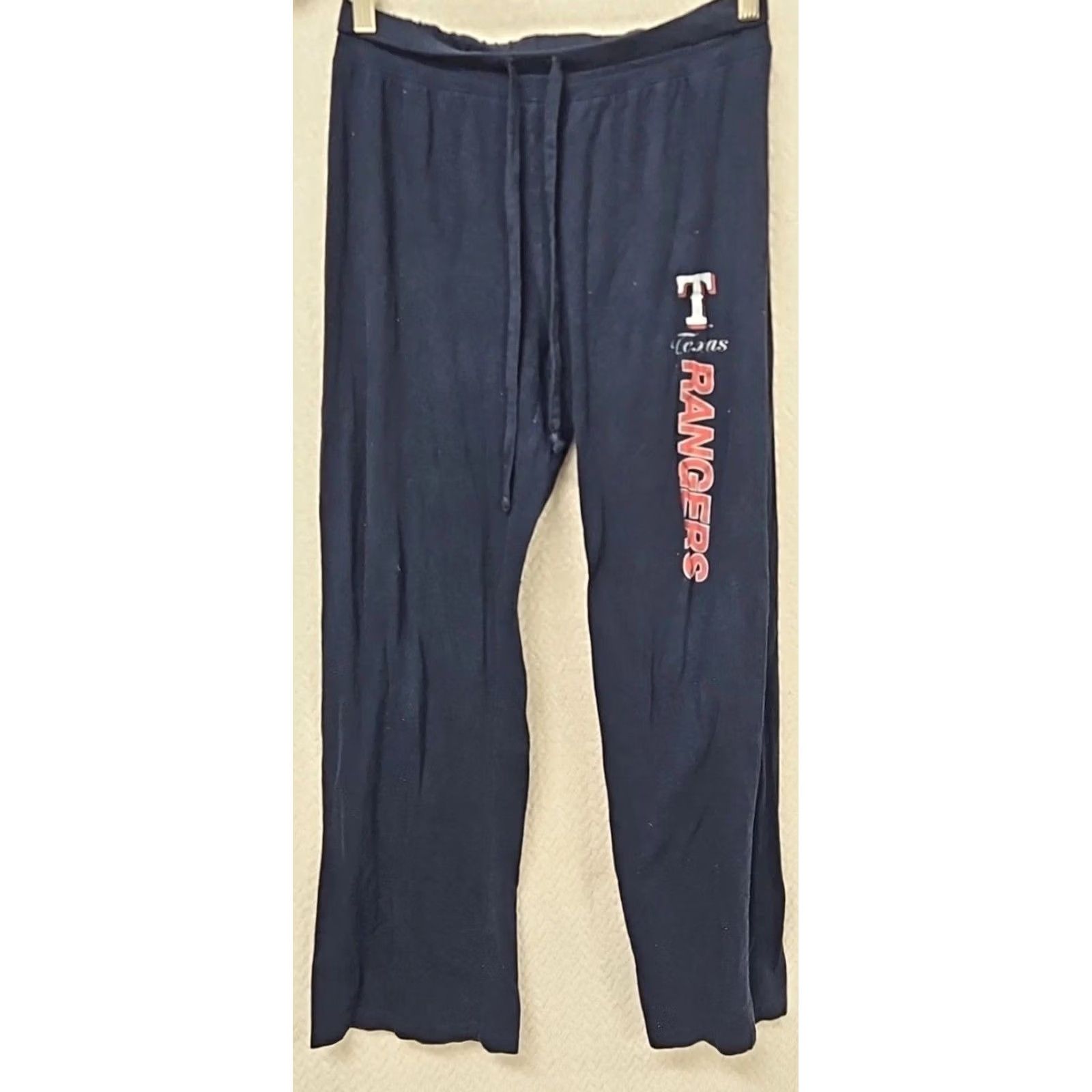 Vintage Texas Rangers MLB Womens Medium Lounge Set Cami Pajama Deep Navy Sideline Apparel Logo (Drawstring) Size ONE SIZE - 2 Thumbnail