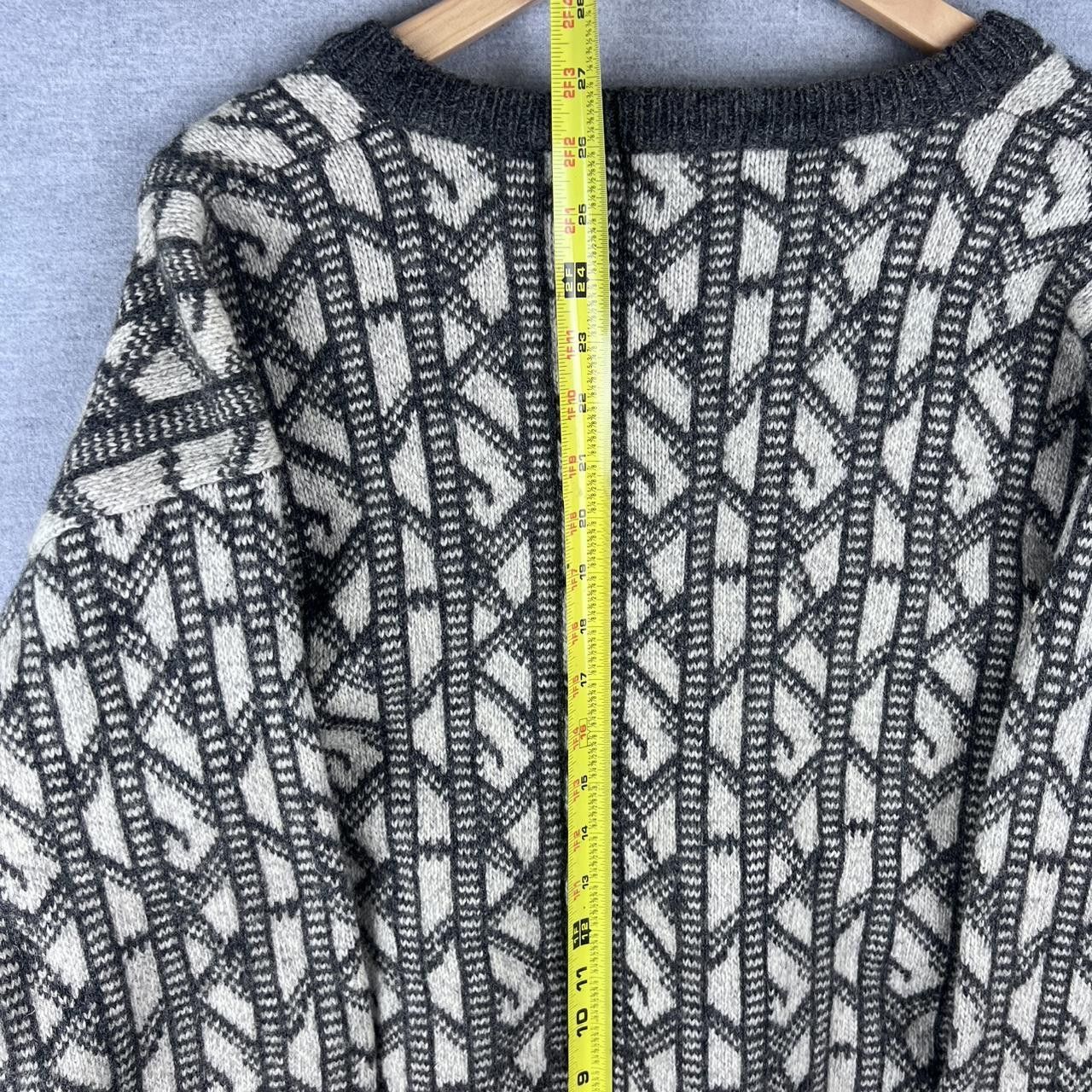 Vintage VTG 70S NOVA-DAME WOOL KNIT STRIPED GRANNY SWEATER MENS L Size US XL / EU 56 / 4 - 5 Thumbnail