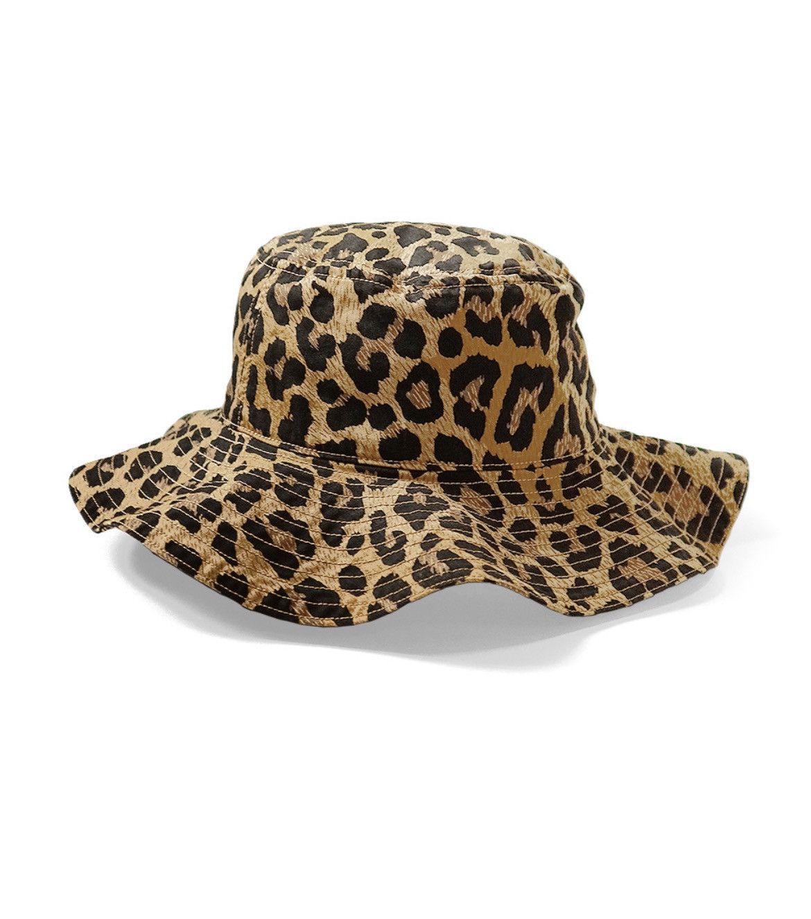 Kapital Cotton Herringbone Leopard Pattern Bucket Tulip HAT