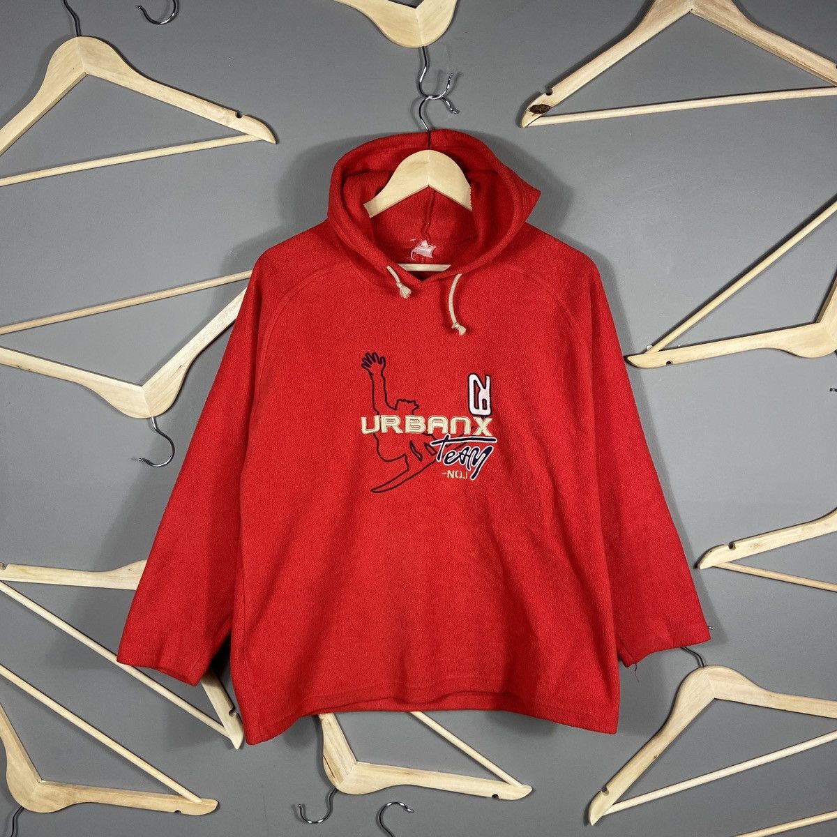 Vintage Vintage Y2K UrbanX Team Skateboarding Fleece Hoodie Size US M / EU 48-50 / 2 - 1 Thumbnail
