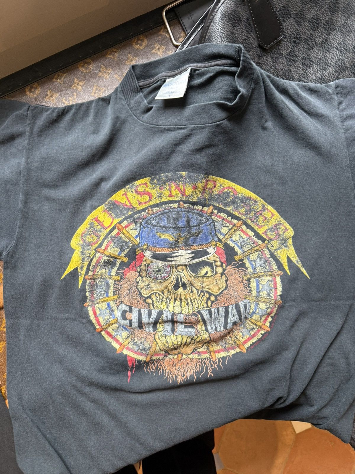 Vintage 1993 Brockum Guns N' Roses All Over Print Shirt XL