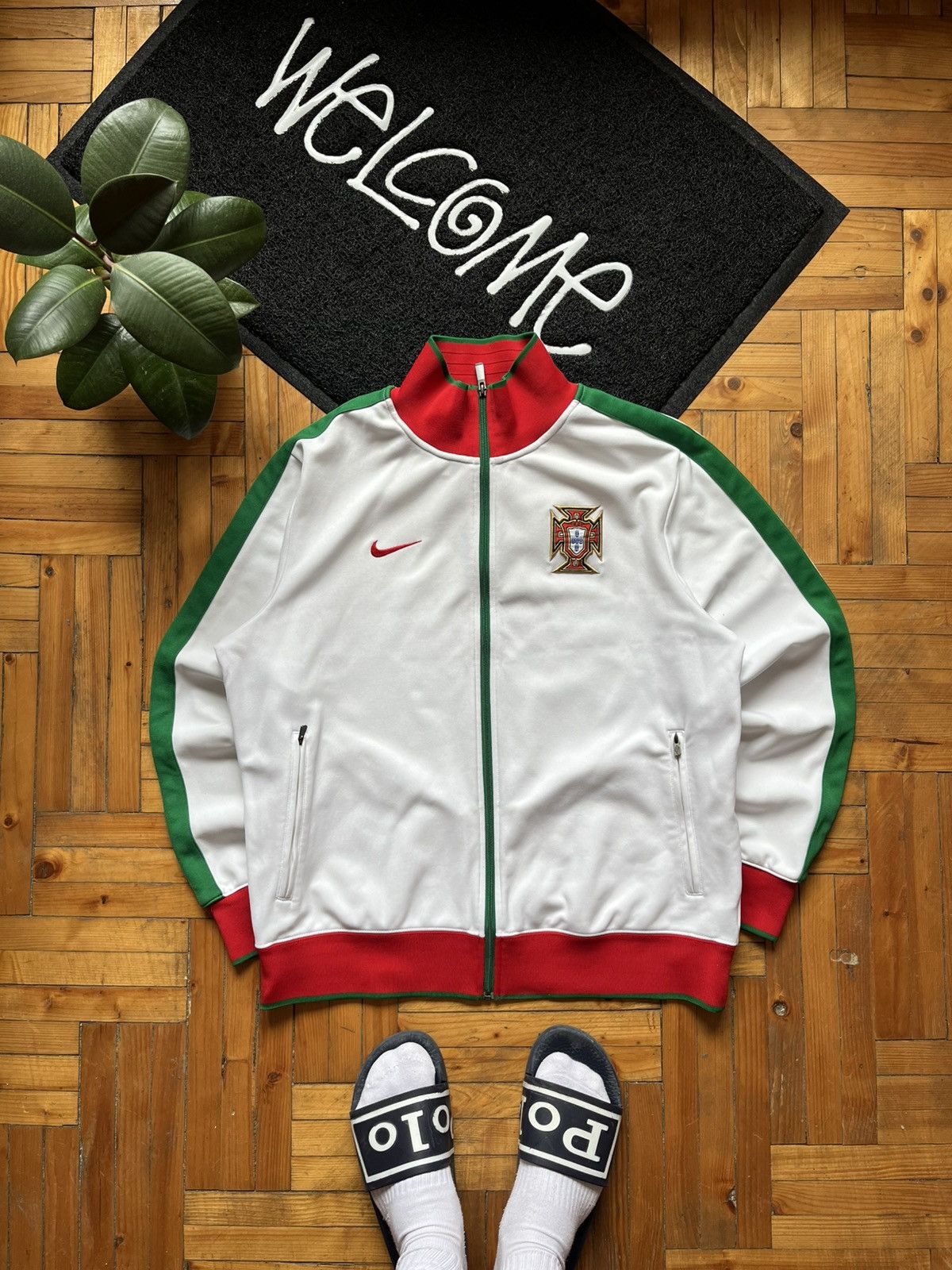 Nike × Vintage Vintage Nike Portugal 2010/2011 Football Track Jacket Size US XL / EU 56 / 4 - 1 Thumbnail