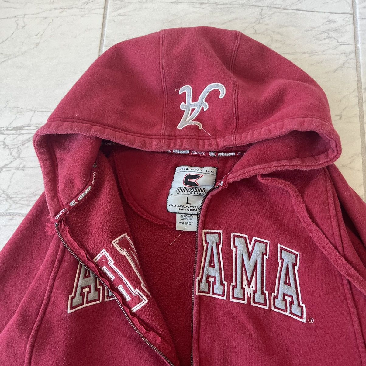 Colosseum Athletics × Vintage Vintage Alabama Zip-Up Hoodie Size US L / EU 52-54 / 3 - 5 Thumbnail