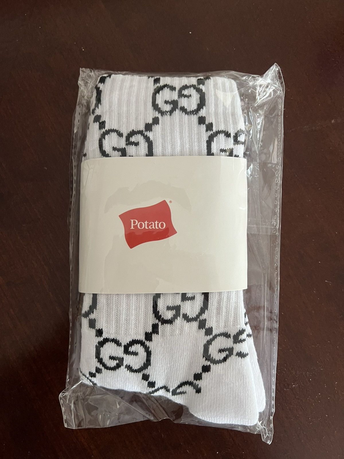 Imran Potato Imran Potato Gucci Socks White/Black New Size ONE SIZE - 1 Thumbnail