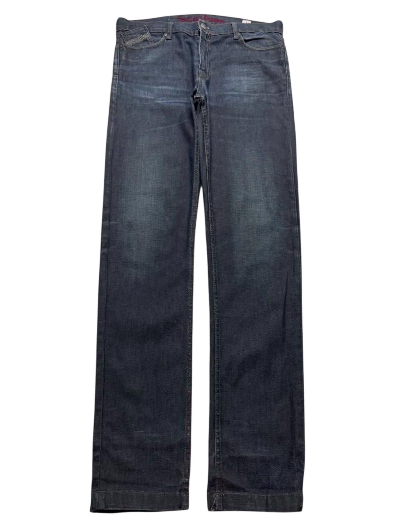 Vintage 💥Sick Jeans💥90s Style Sicko Denim Rusty Mudwash Thrashed Size US 35 - 2 Thumbnail