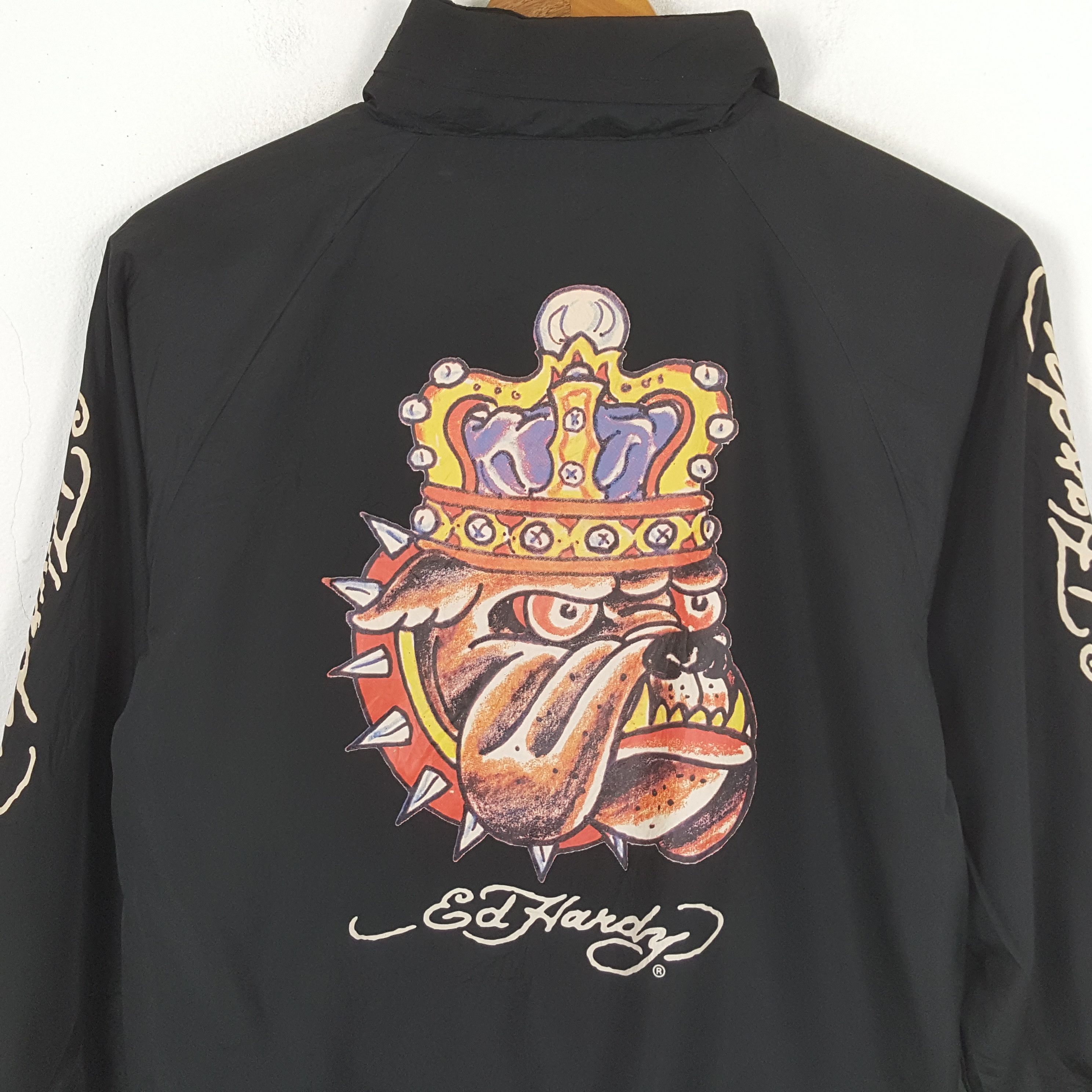 Christian Audigier × Ed Hardy × Vintage Vintage ED HARDY by CHRISTIAN AUDIGIER Windbreaker Jacket Size US L / EU 52-54 / 3 - 2 Thumbnail