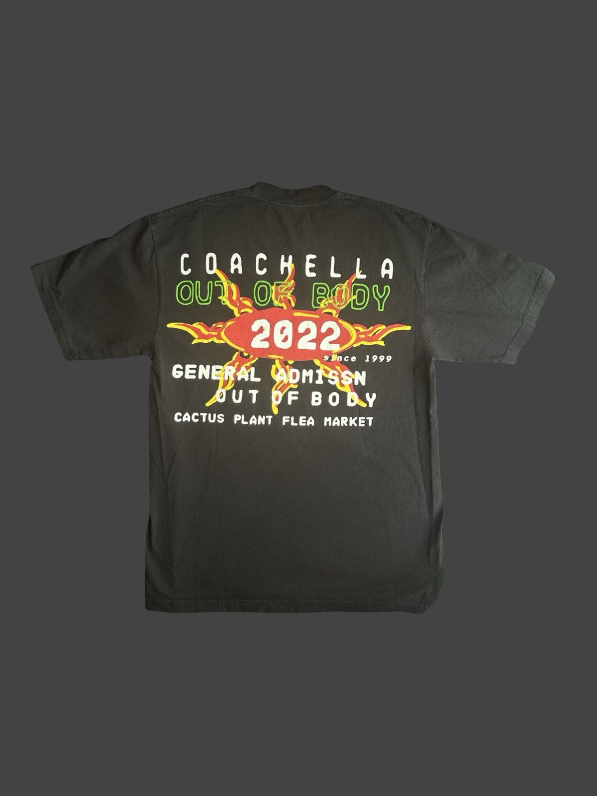 Cactus Plant Flea Market × Coachella CPFM x Coachella 2022 Weekend 1 Tee Black/Red Medium Size US M / EU 48-50 / 2 - 2 Thumbnail