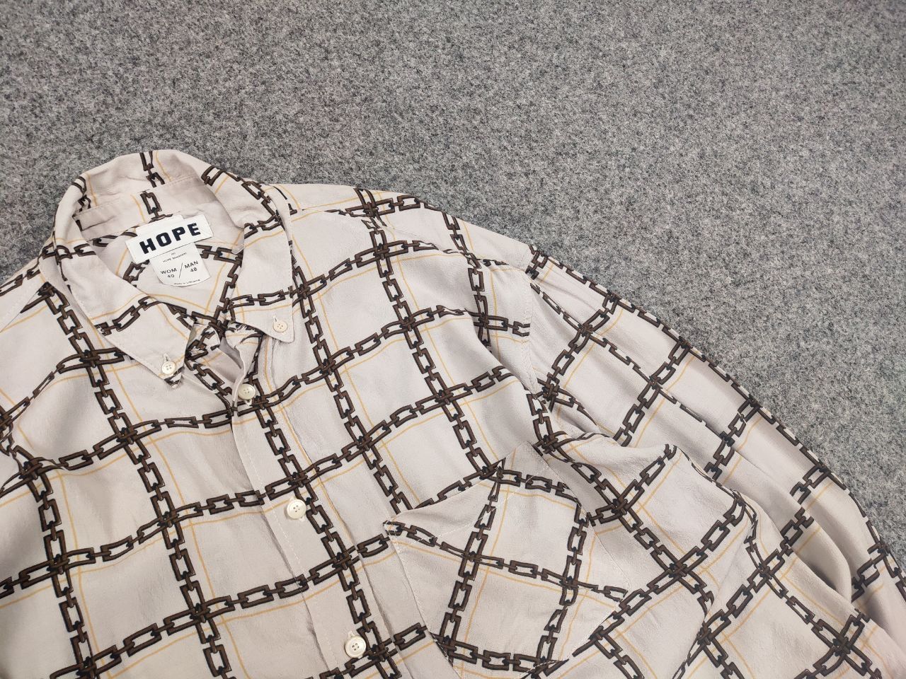 Hope Hope design Unisex Mash Button Shirt Oversized Logo chain Size US M / EU 48-50 / 2 - 7 Thumbnail