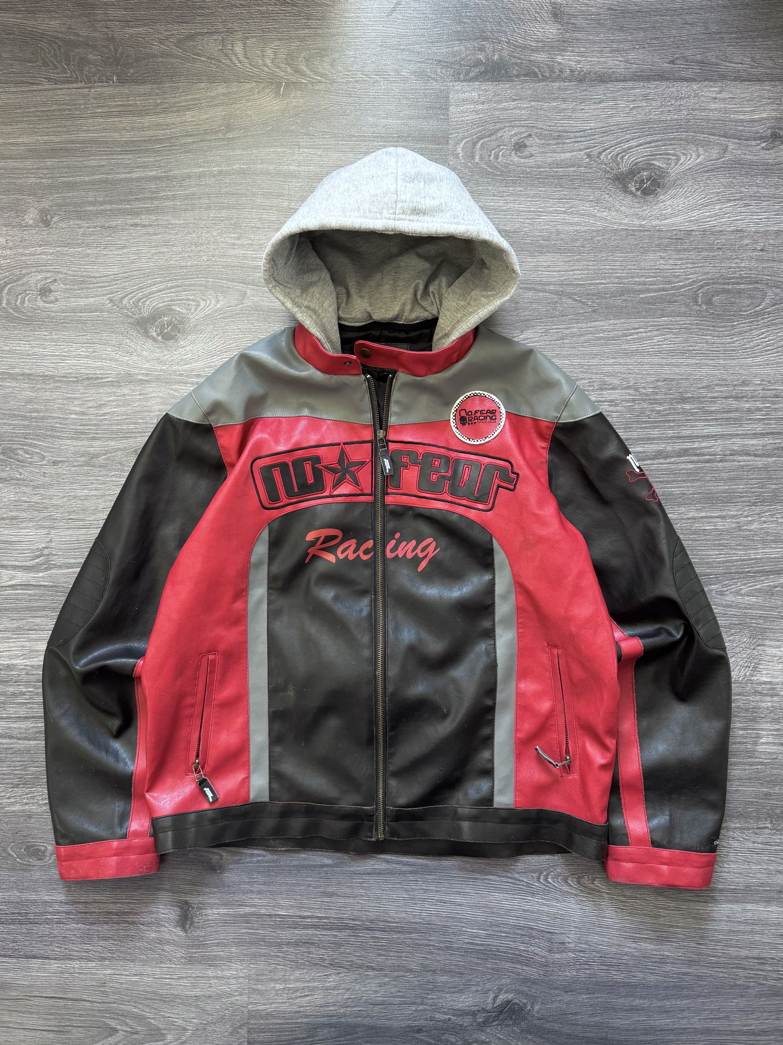 No Fear Vintage No Fear PVC Leather Jacket Y2K Size US L / EU 52-54 / 3 - 1 Thumbnail