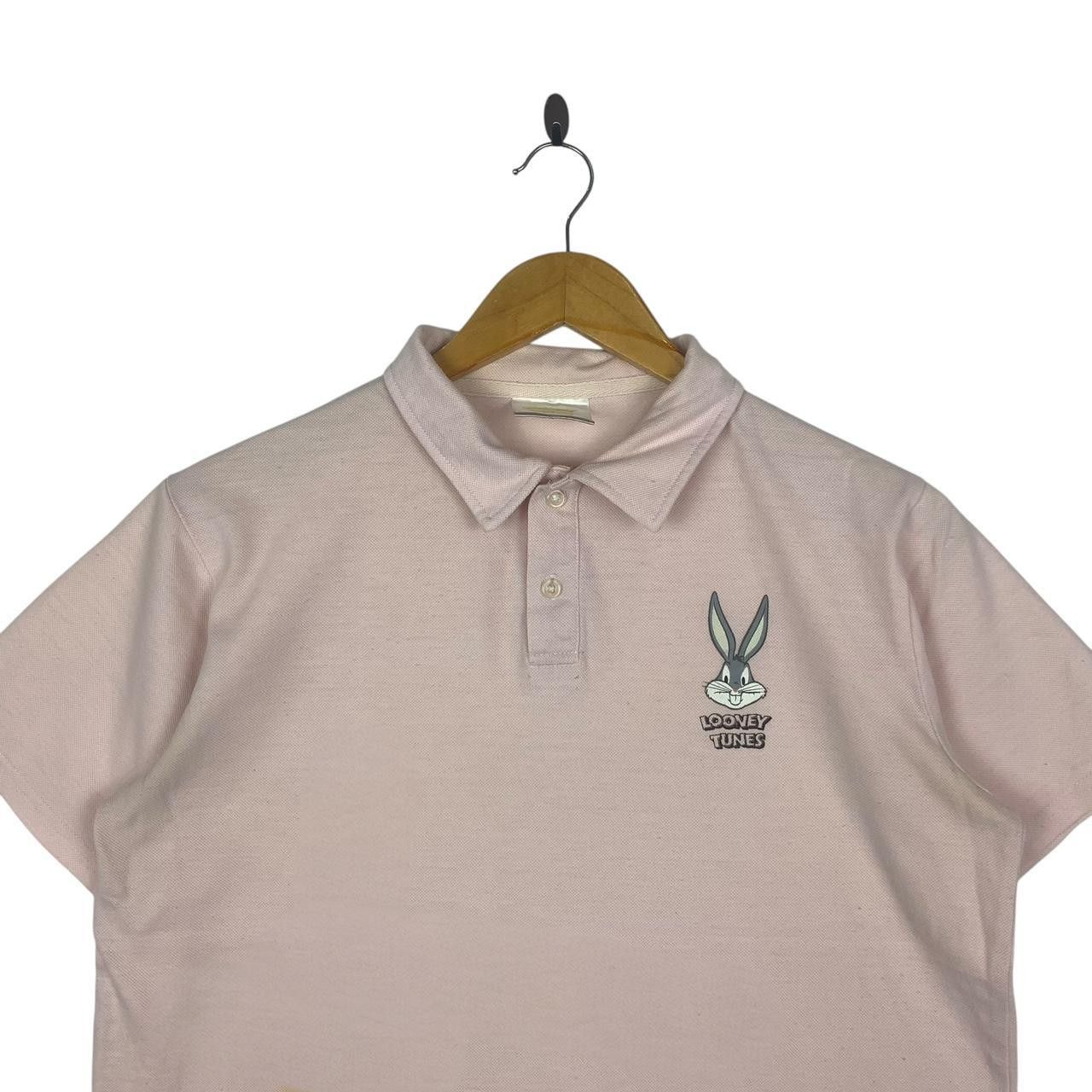 Other LOONEY TUNES BUGS BUNNY Cartoon Peach Polo Tee Size XL / US 12-14 / IT 48-50 - 2 Thumbnail