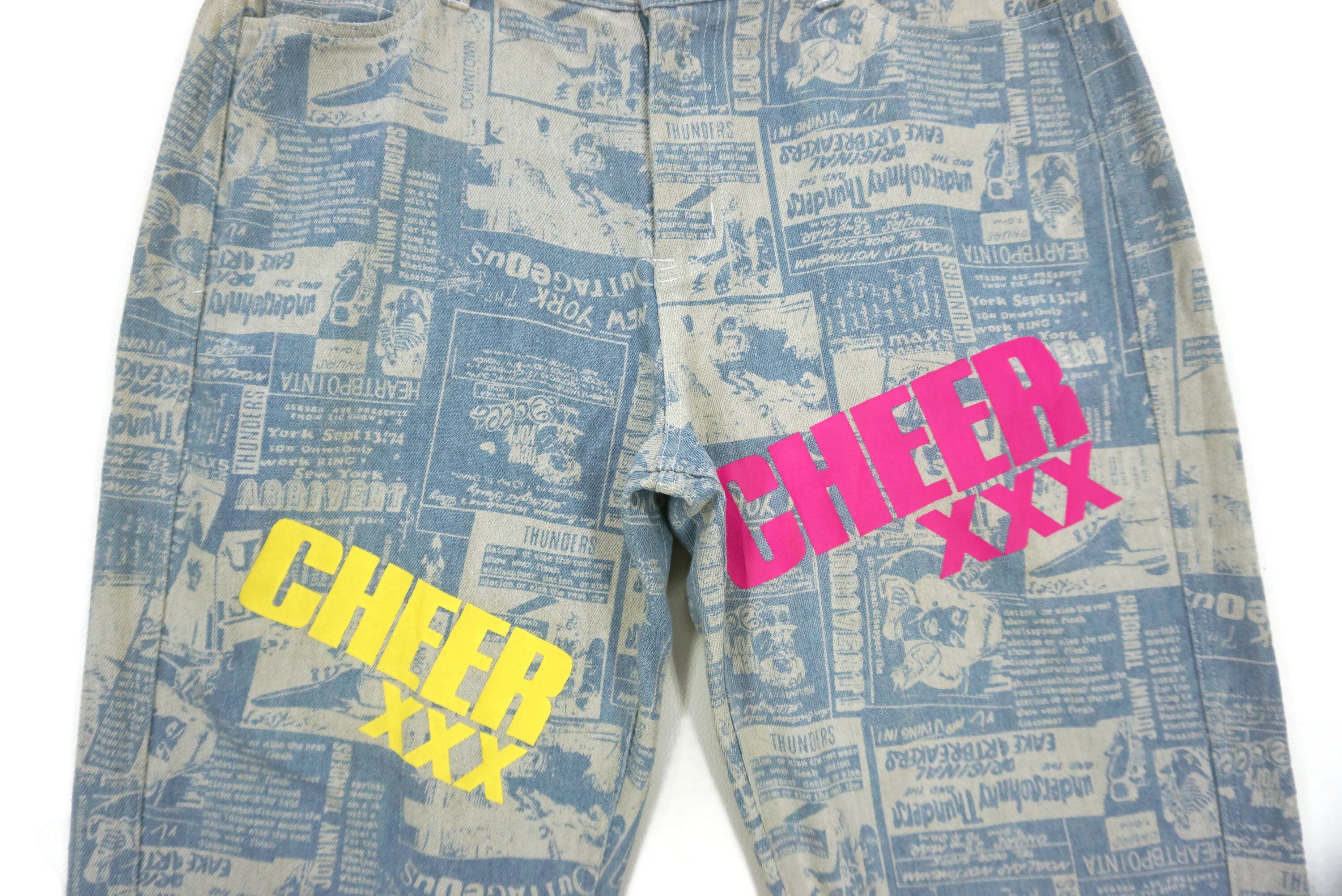 Japanese Brand Cheer XXX Jeans fit W33xL27.5 Full Print New York Dolls Size 30" / US 8 / IT 44 - 6 Thumbnail