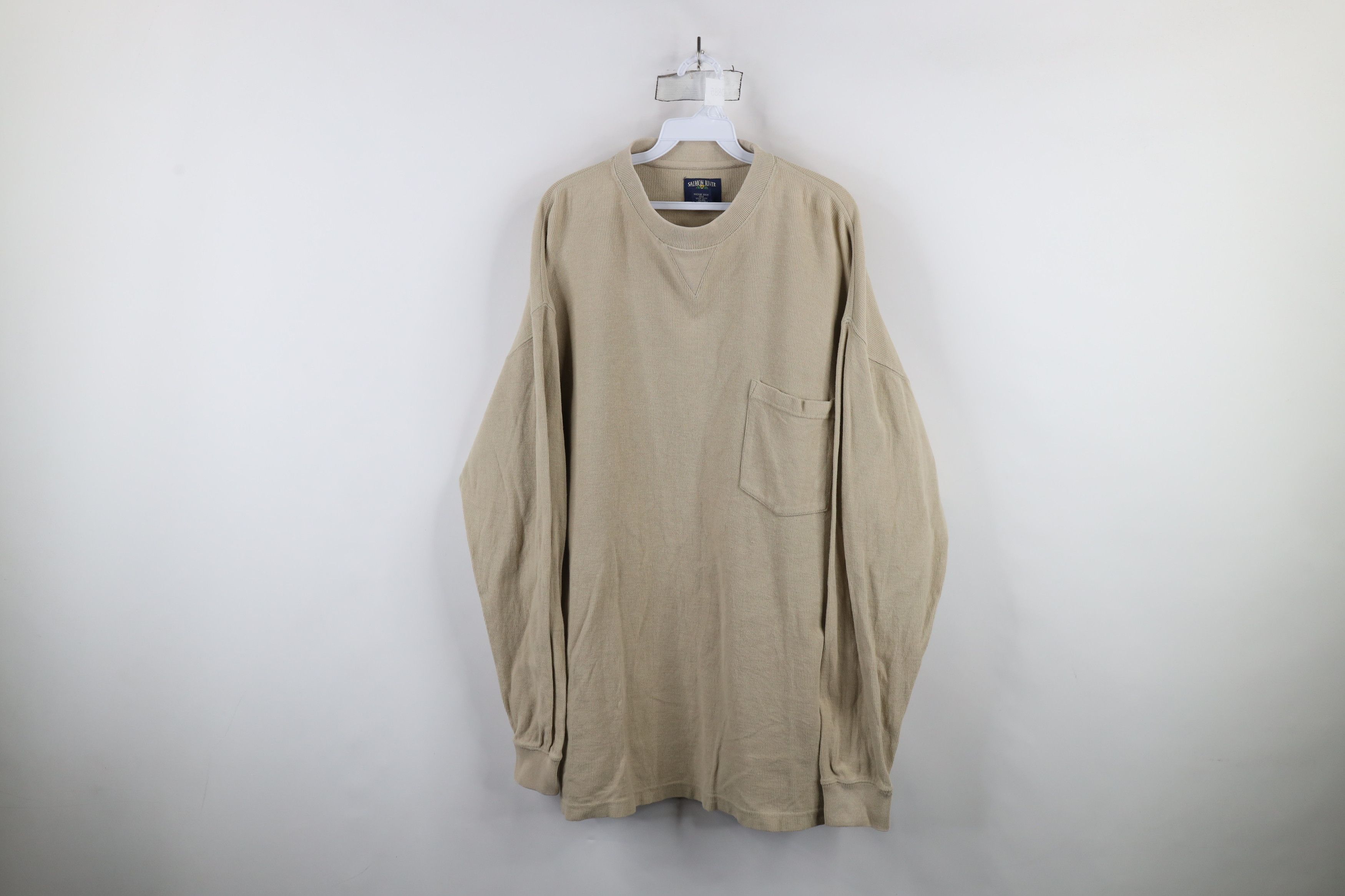 Vintage Vintage 90s Streetwear Waffle Knit Heavyweight T-Shirt Size US XL / EU 56 / 4 - 1 Thumbnail