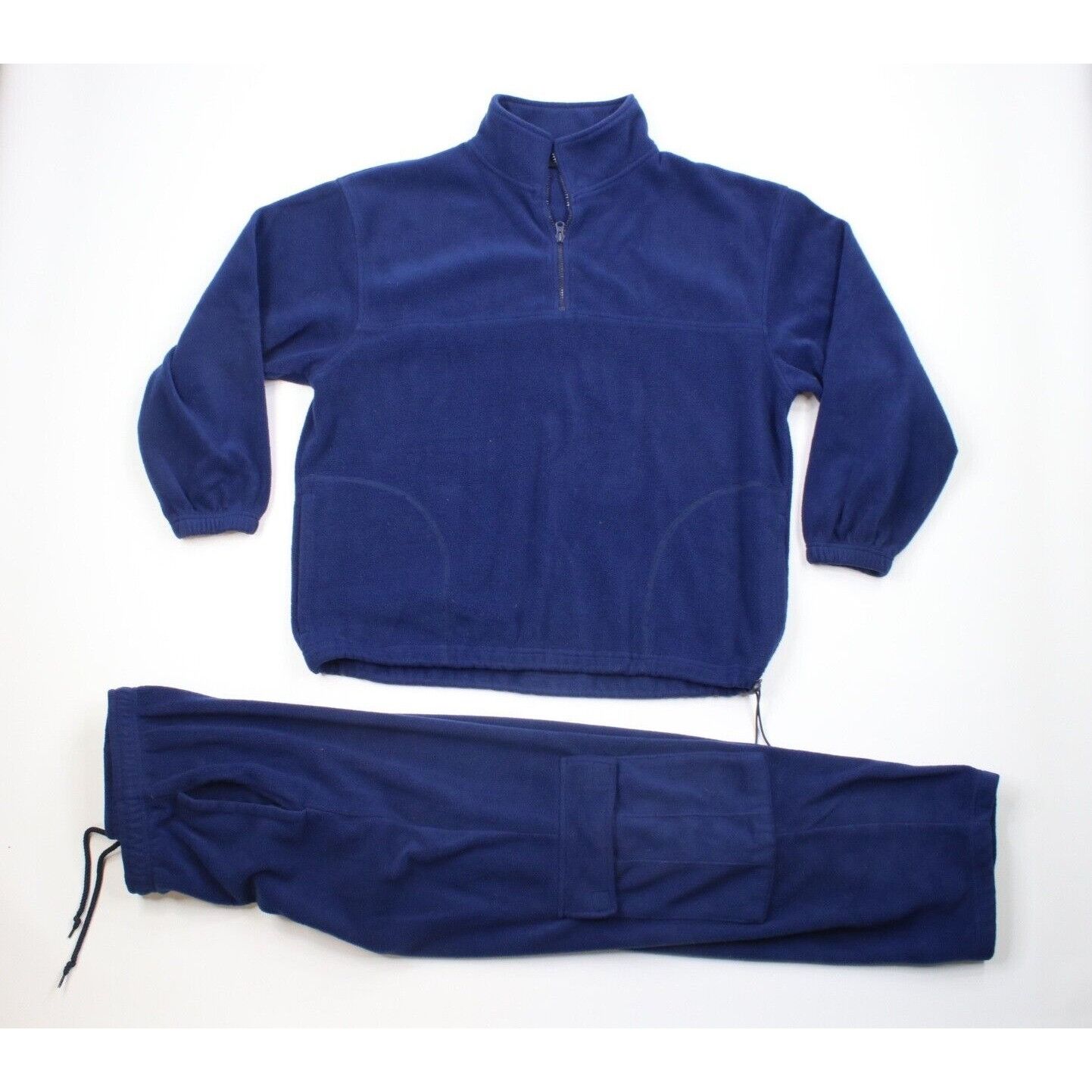 image of Vintage 90's Streetwear Faded Fleece 2 Piece Track Suit in Blue, Men's (Size Large)