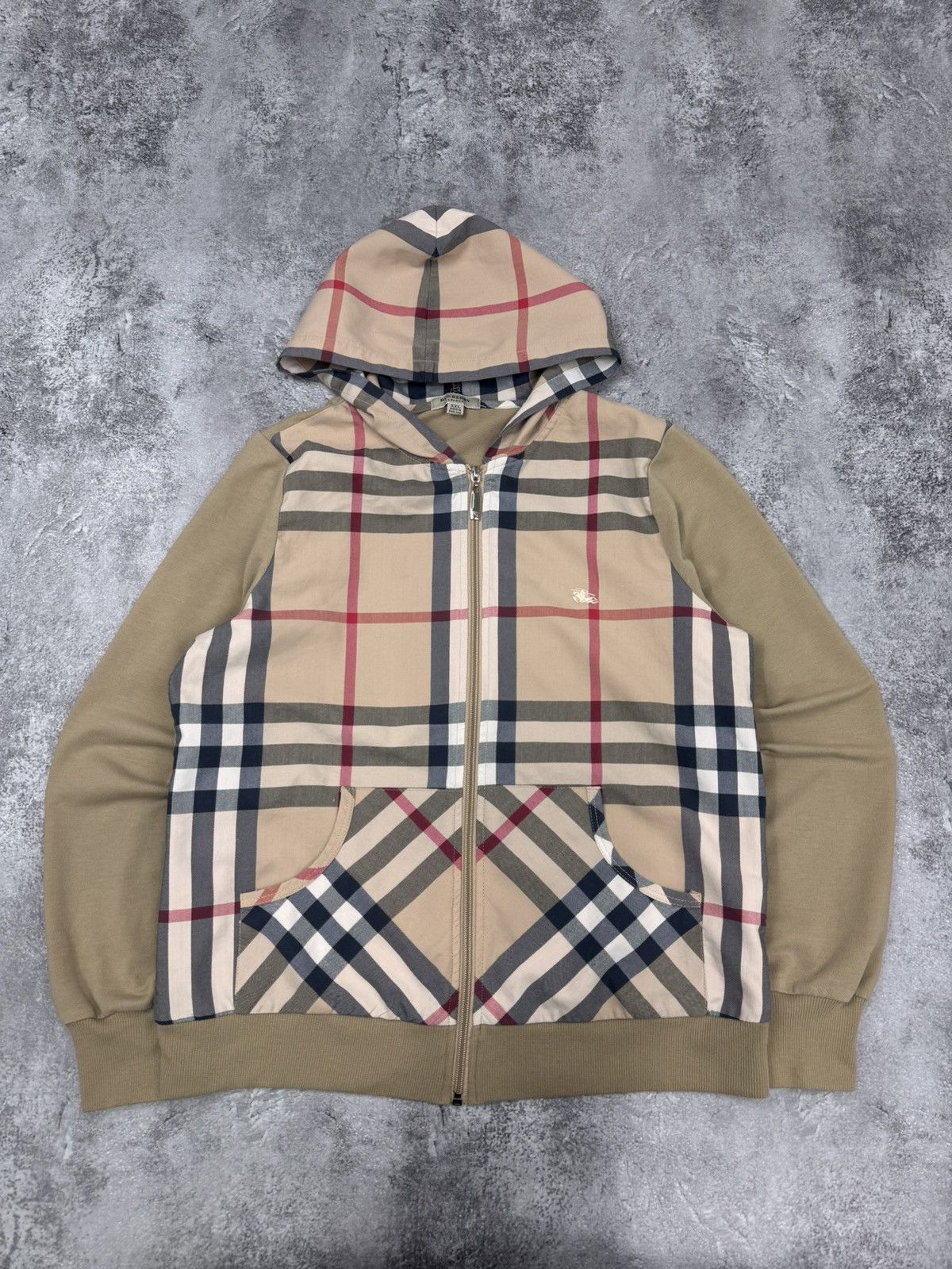 Burberry Burberry London Women Zip Hoodie Nova Check Beige Size M Size M / US 6-8 / IT 42-44 - 1 Thumbnail