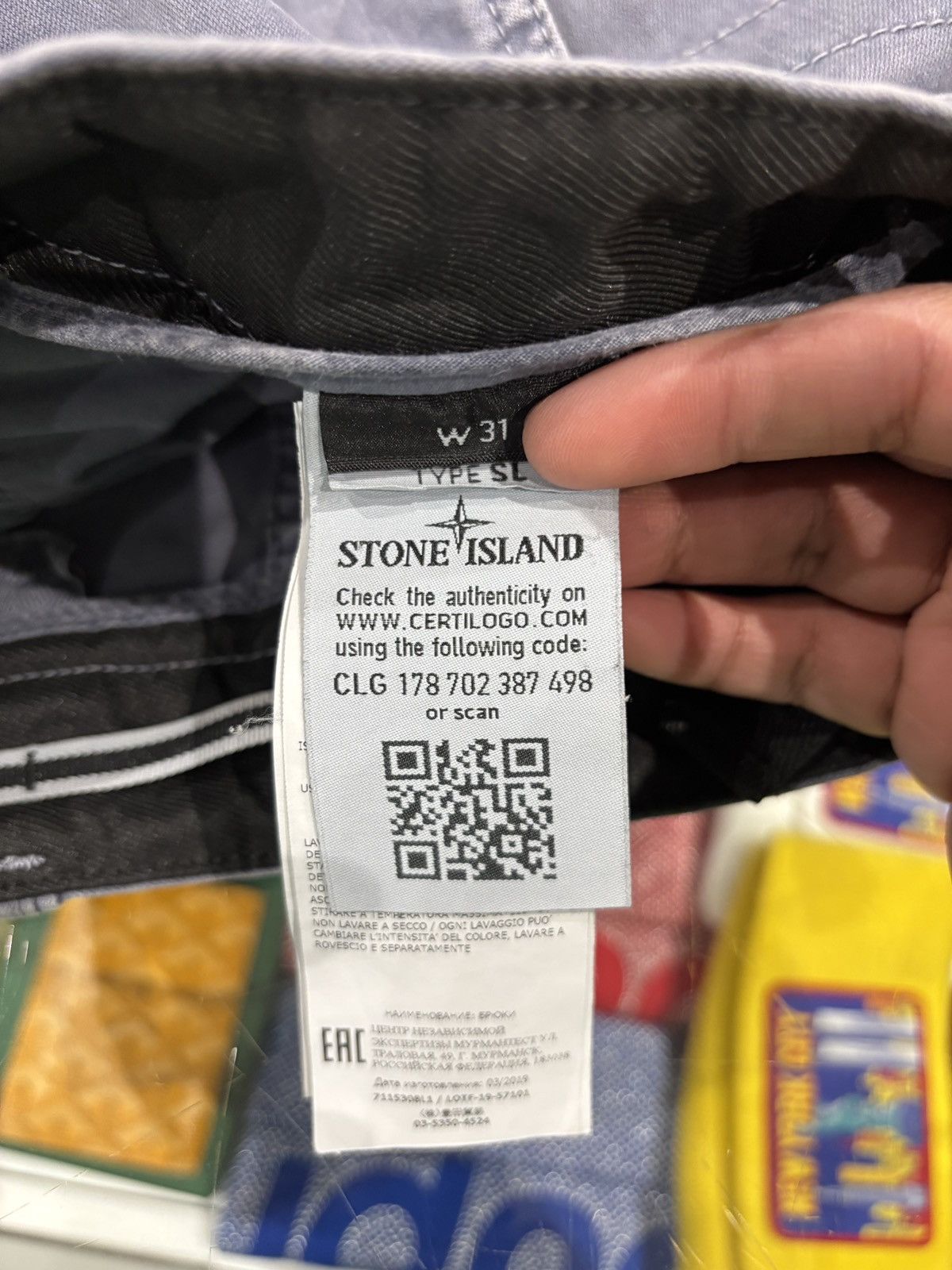 Stone Island Stone Island Cargo Pants Slate Blue Size: 31 Size US 31 - 5 Thumbnail