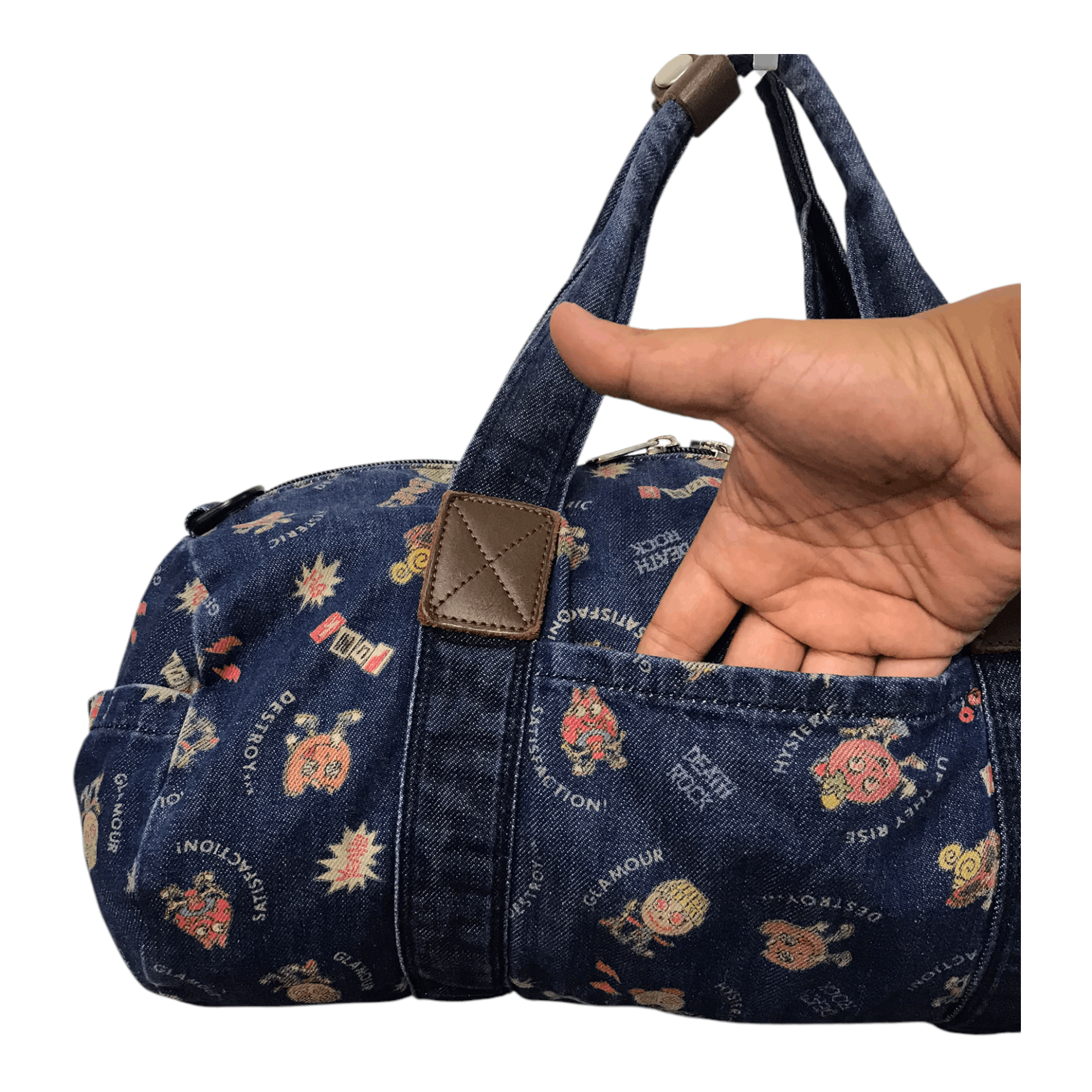 Hysteric Glamour × If Six Was Nine × Japanese Brand Hysteric Glamour Denim Duffle Bag Size ONE SIZE - 5 Thumbnail