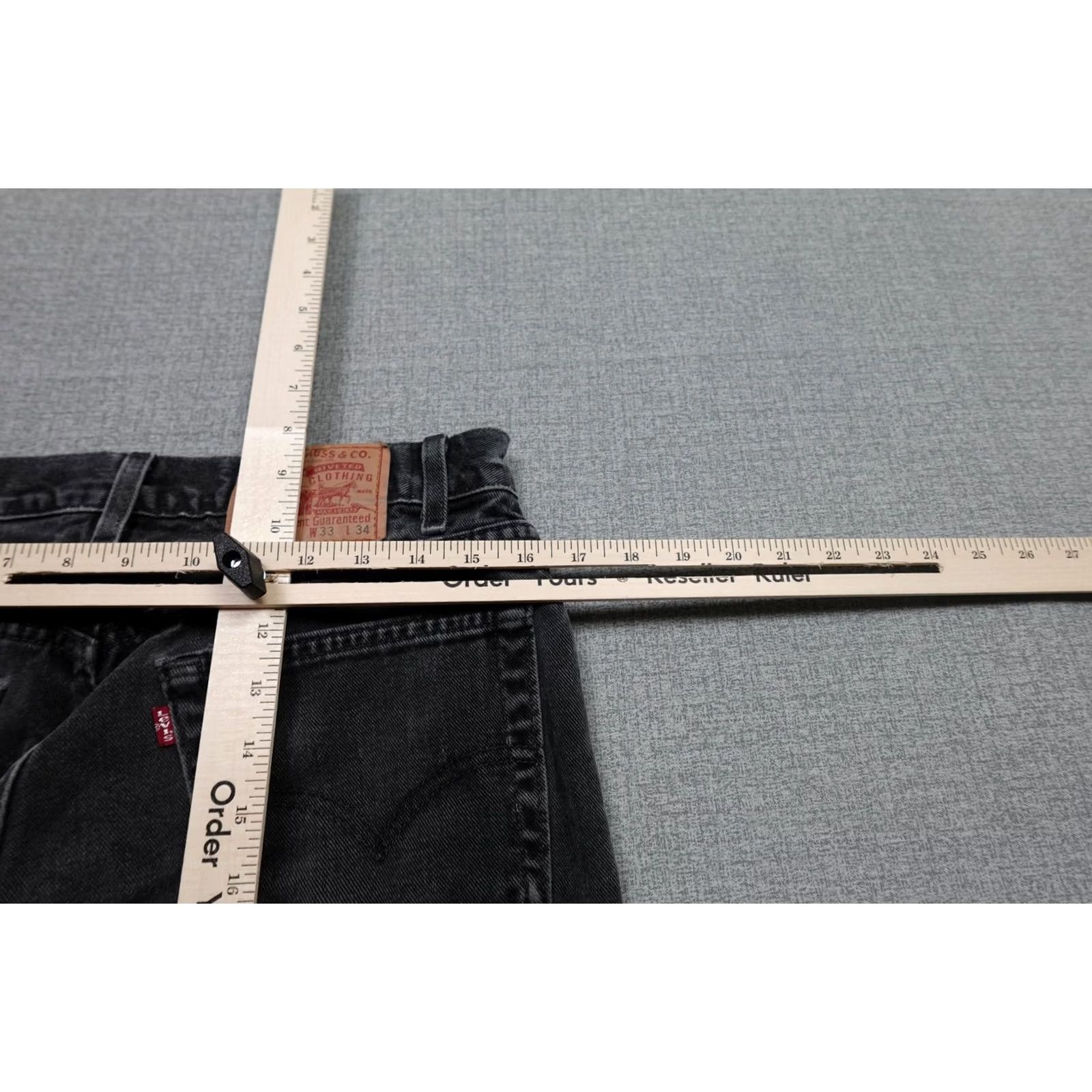 Levi's Levi's 505 Jeans Mens 33x34 Black Charcoal Denim USA Regular Fit Straight Leg Size US 33 - 7 Thumbnail