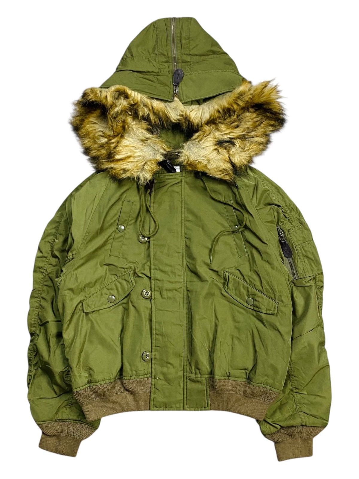 GOA 2000s Moussy - Apocalypse Style Fur Hoodie Bomber Jacket Size US M / EU 48-50 / 2 - 2 Thumbnail