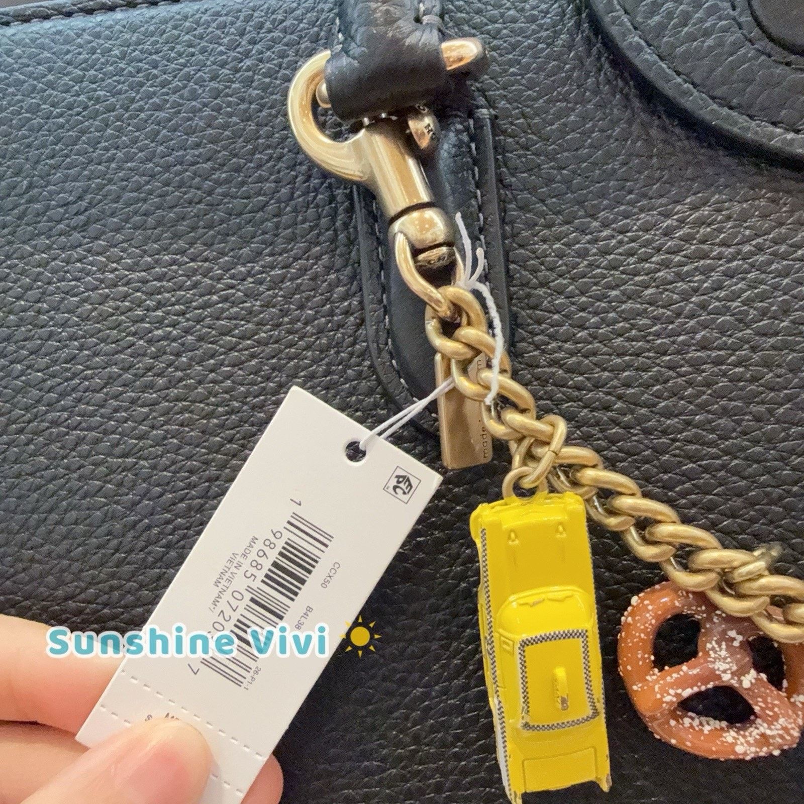 Coach NWT Coach New York Motif Chain Bag Charm Brass/Multi CCX50 Size ONE SIZE - 2 Thumbnail