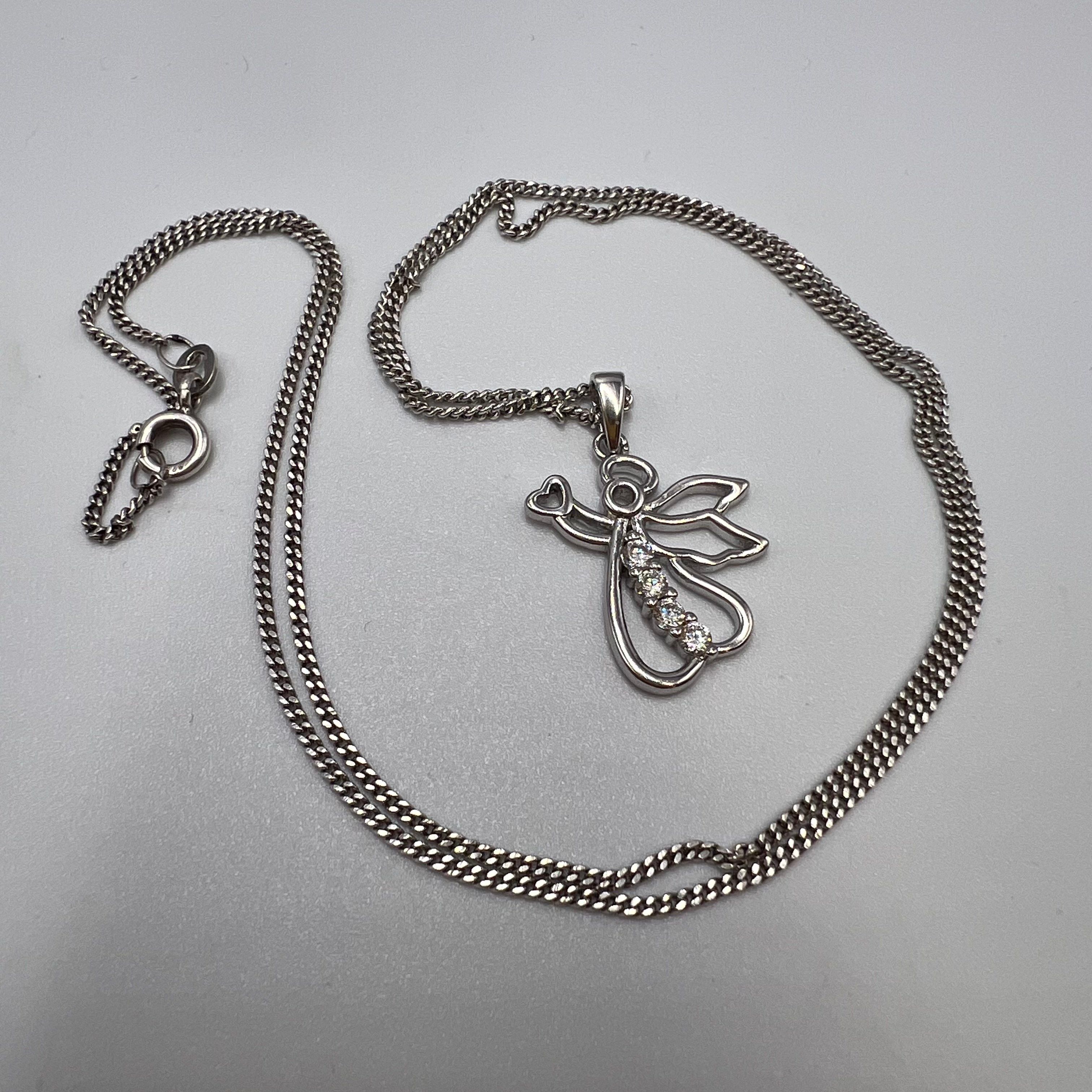 Vintage Unique Pendant Chain Sterling Silver 925 Jewelry