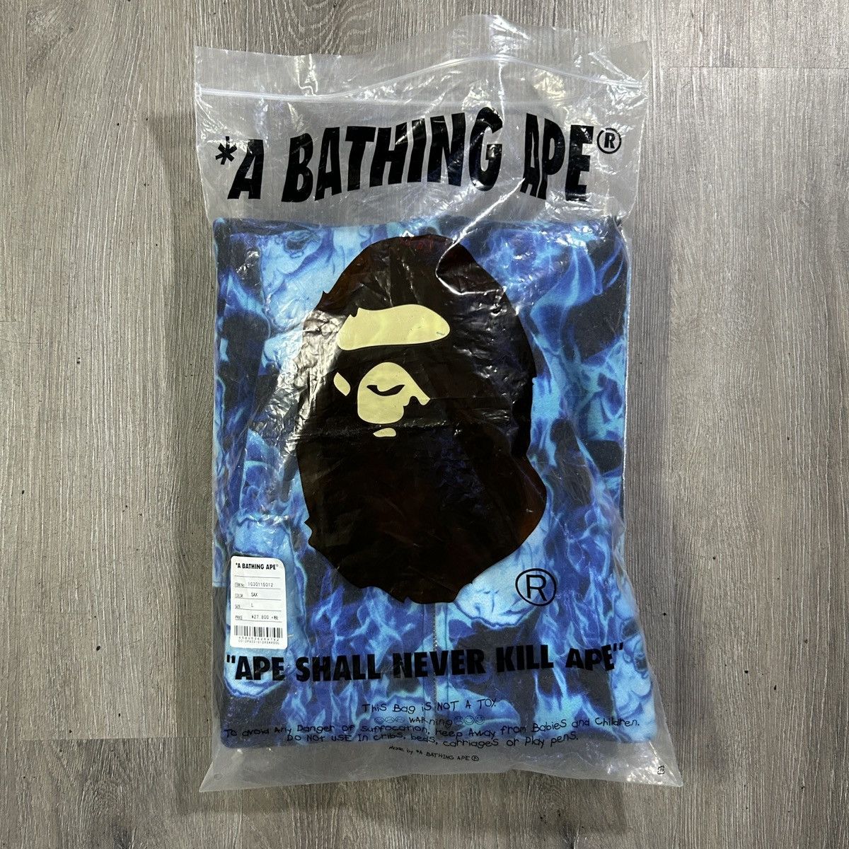 Bape BAPE Blue Flame Full Zip Hoodie Size US L / EU 52-54 / 3 - 2 Thumbnail