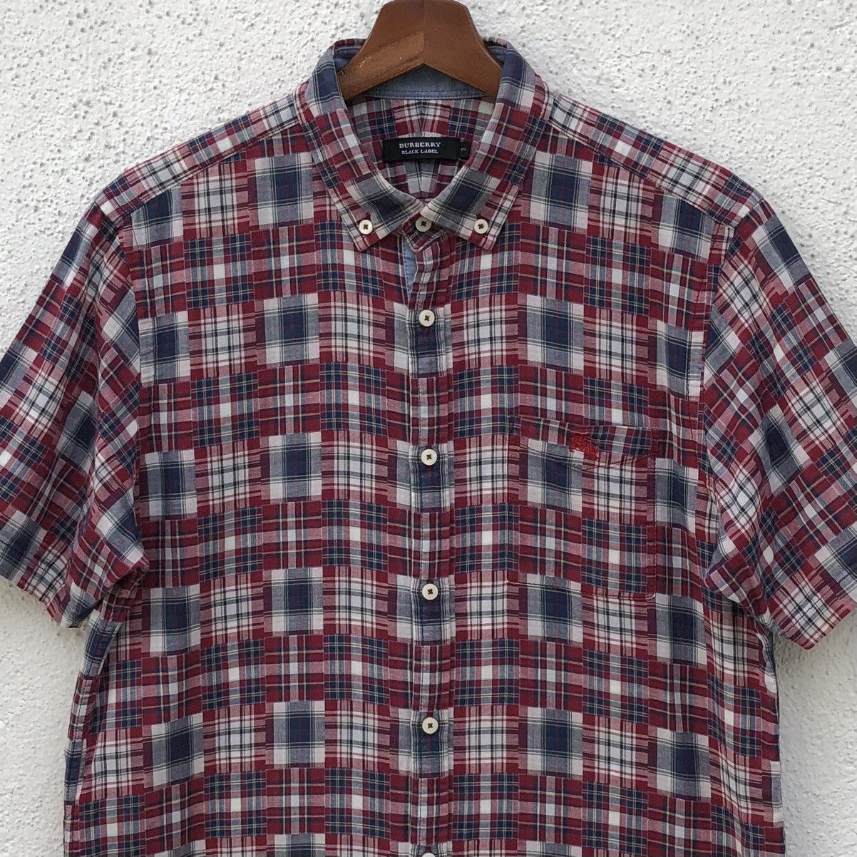 Burberry Burberry Printed Pattern Patchwork Short Sleeves Shirt Size US M / EU 48-50 / 2 - 3 Thumbnail