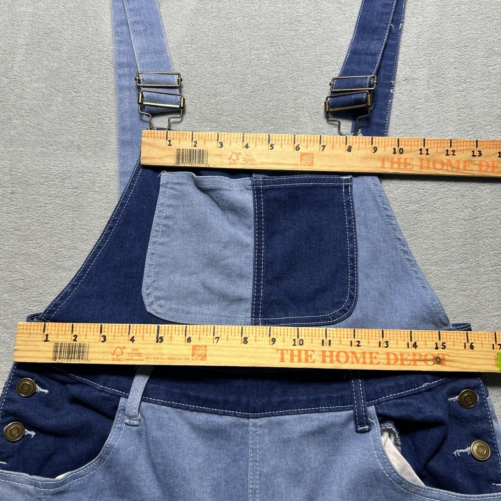 JNCO Patchwork Colorblock Overalls Womens 13 32x33 Beyond Baggy Size 32" / US 10 / IT 46 - 10 Thumbnail