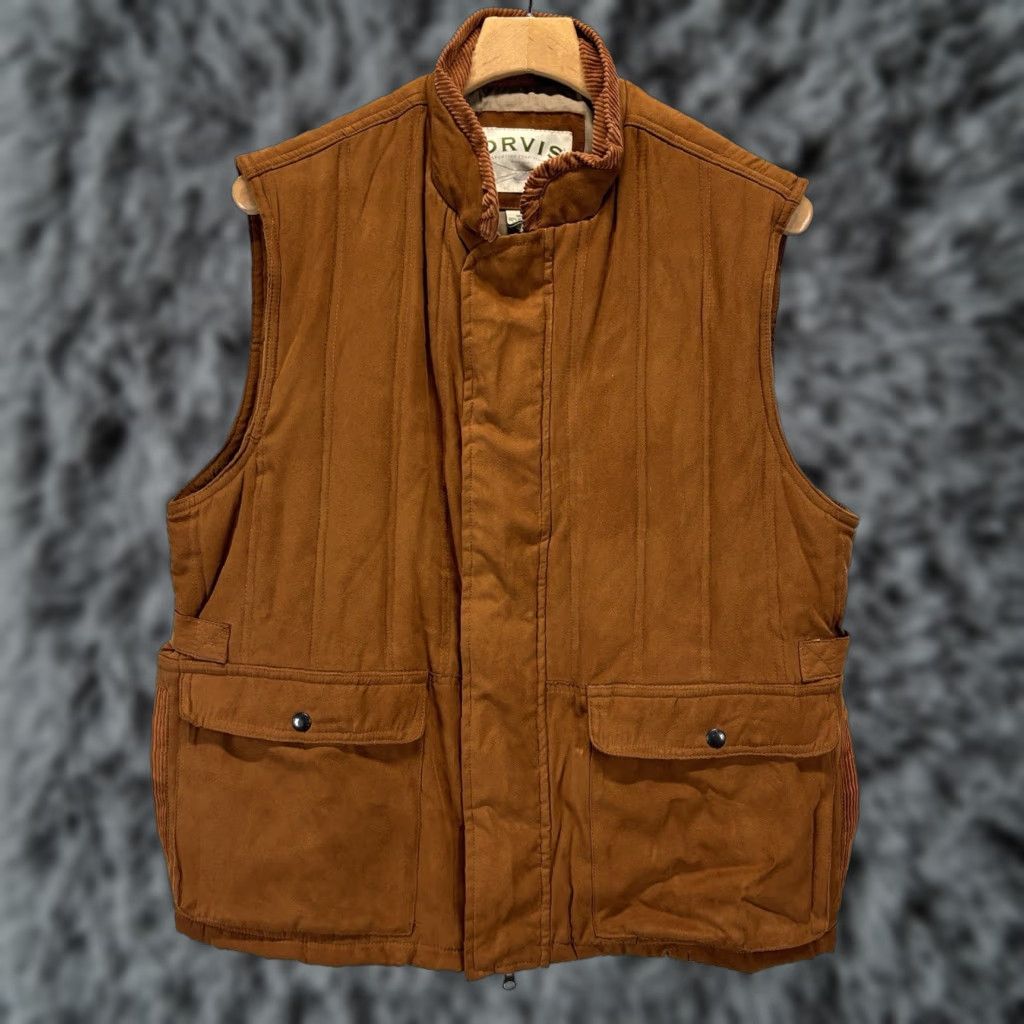 Orvis Orvis Micosuede Vest Sz Large Men’s Brown Corduroy Collar Insulated Quilted Gorp Size US L / EU 52-54 / 3 - 1 Thumbnail