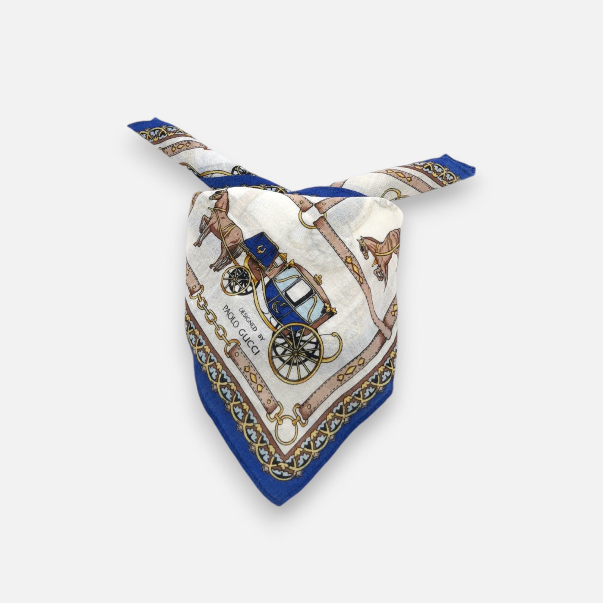 Vintage Paolo Gucci Handkerchief Pocket Square Bandana
